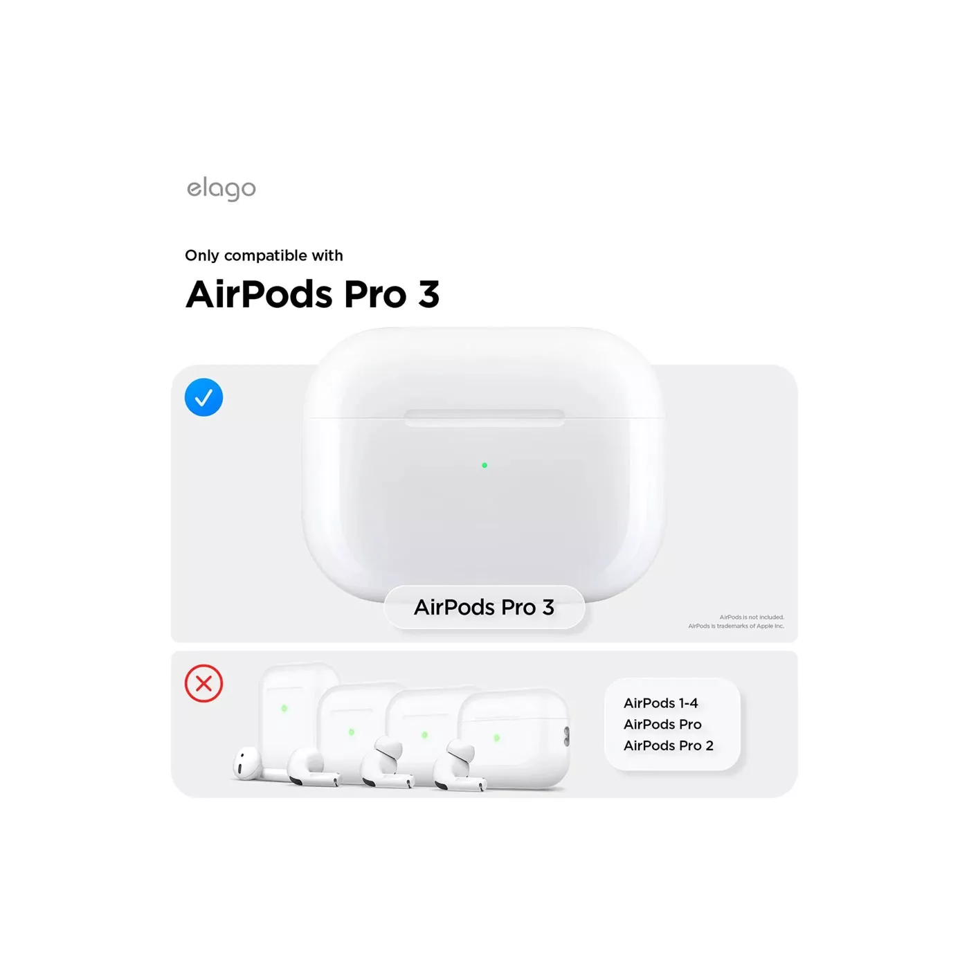 Elago AirPods Pro 3 Pager Case w/Key Chain - Black
