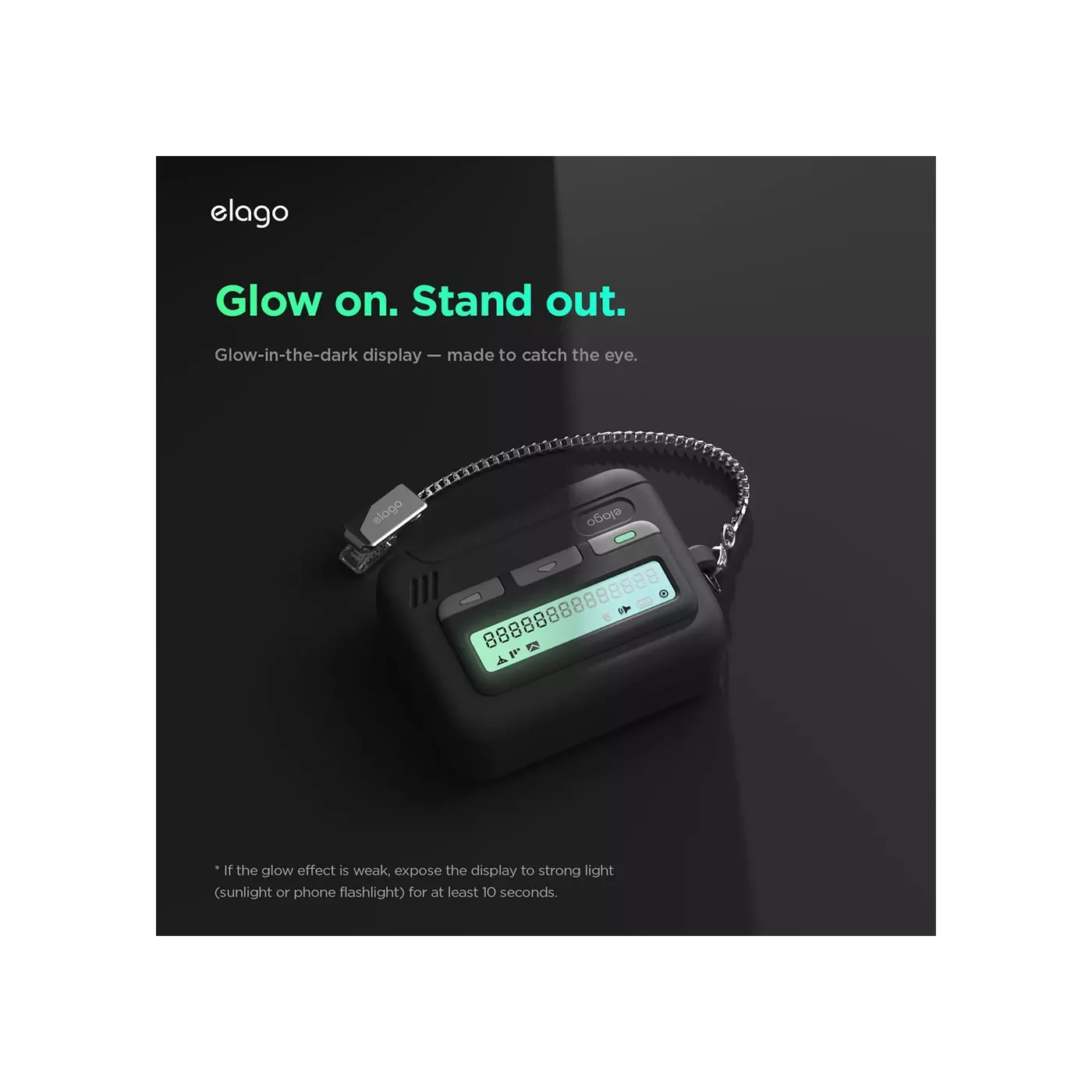 Elago AirPods Pro 3 Pager Case w/Key Chain - Black