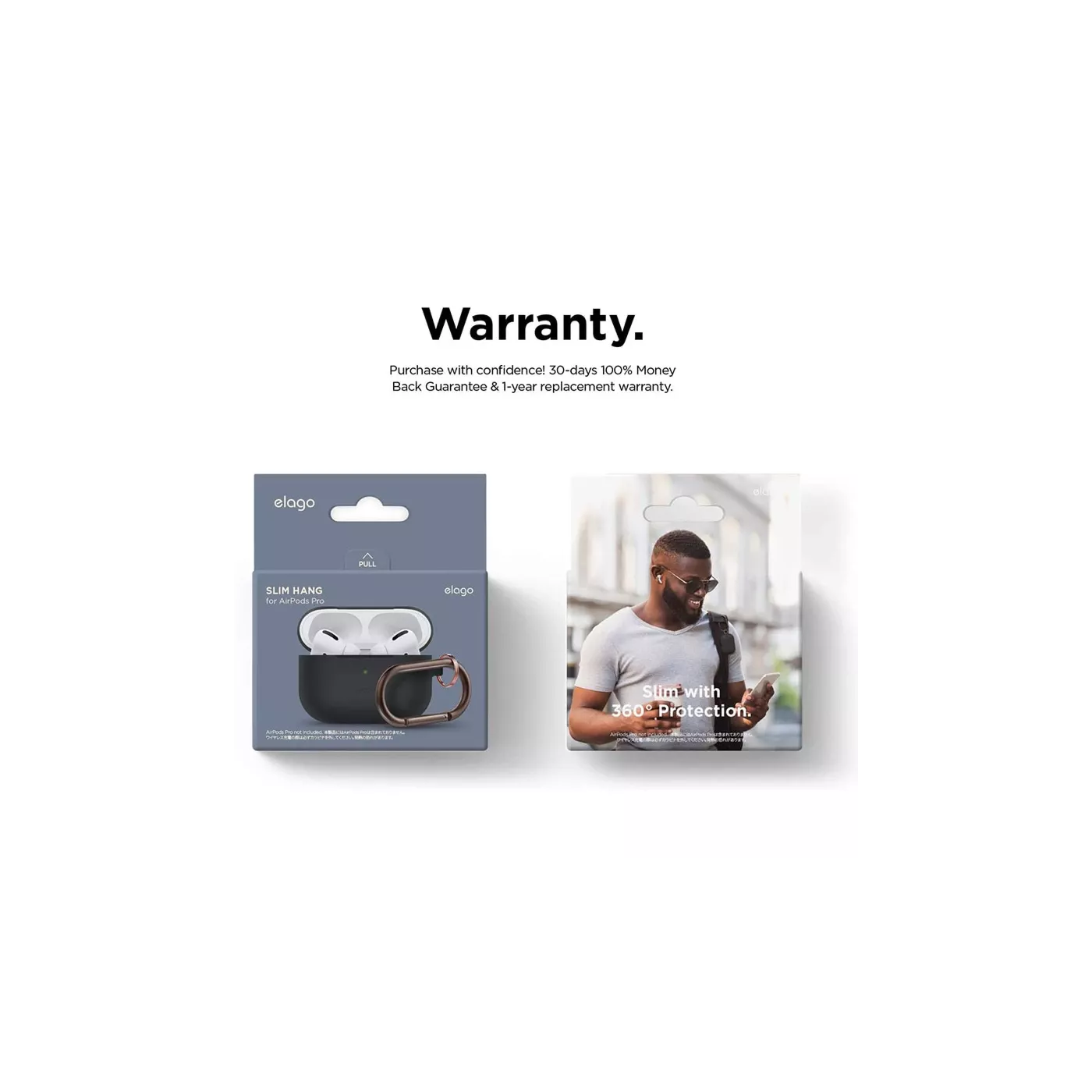 Elago AirPods Pro Slim Hang Case - أسود