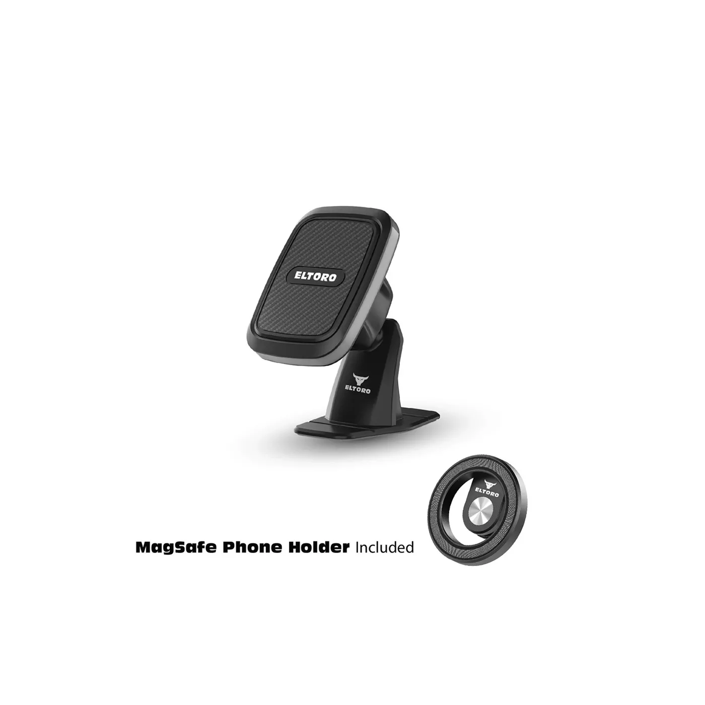 ElToro Magnetic Dashboard Mount + MagSafe Car Mount - Black