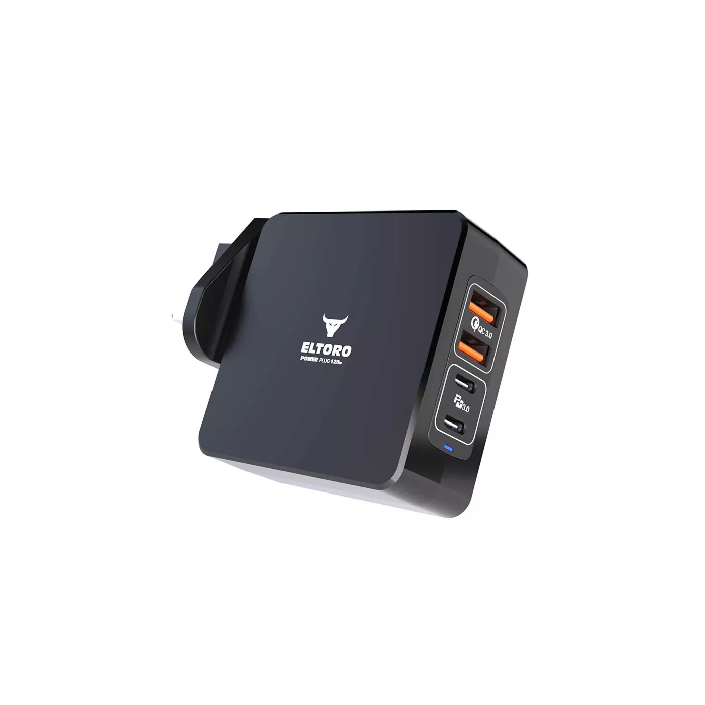ElToro 120W PD GaN 2USBA 2USBC Universal Charger - Black