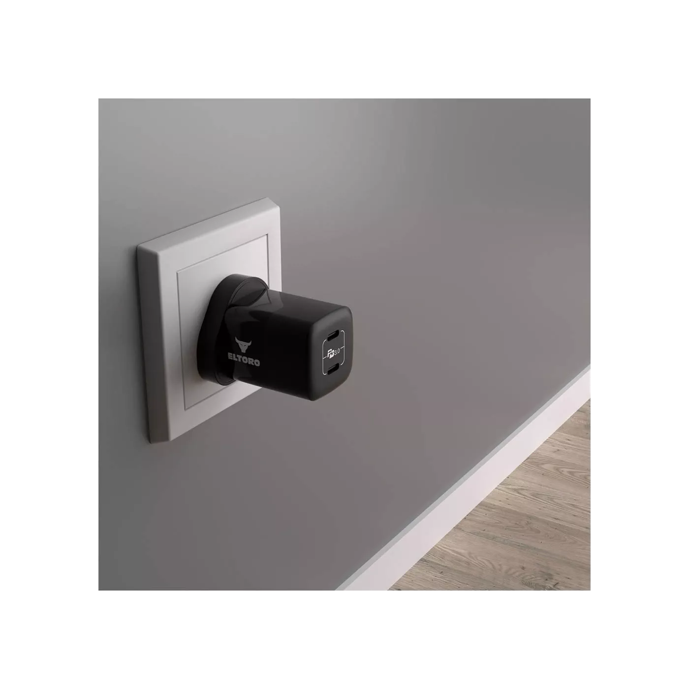 ElToro GaN 35W Dual USB-C Home Charger - Black
