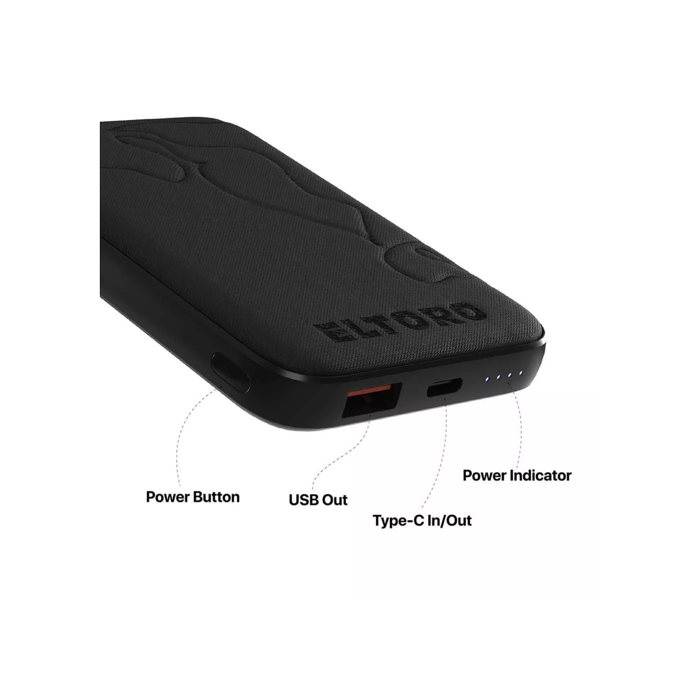 ElToro Charge Mate Power Bank 10000mAh 20 Watts - Black