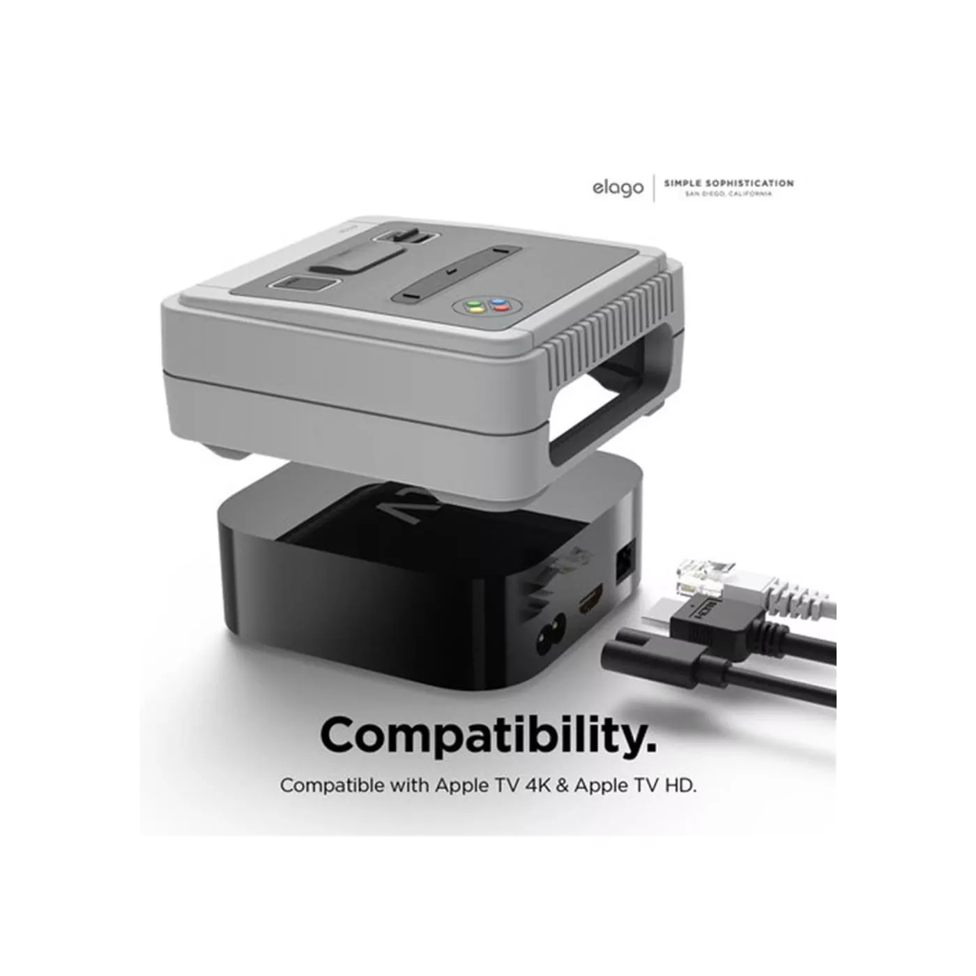 Elago T4 Nintendo Apple TV Case - Gray