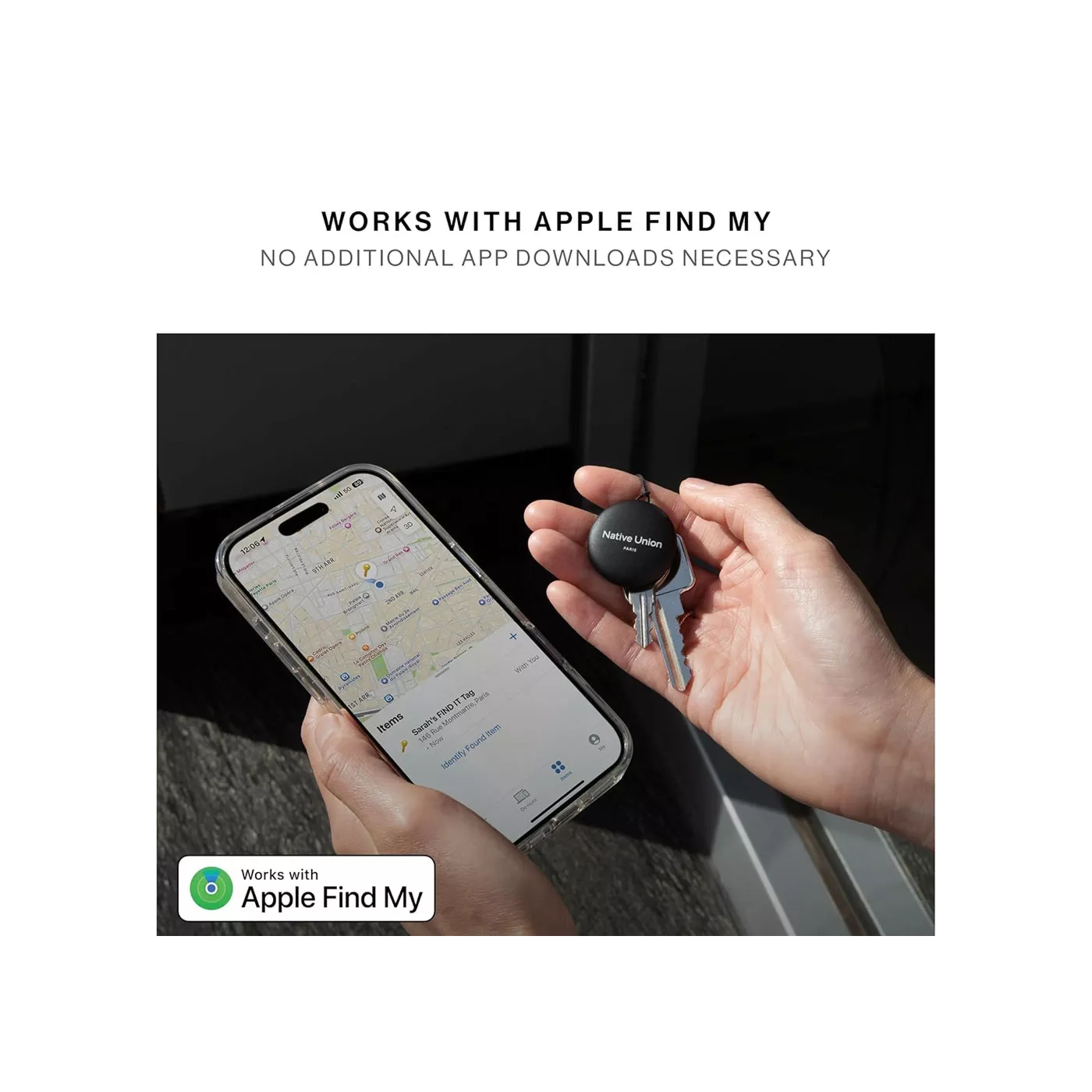 Native Union Findit Tag w Find My - Black