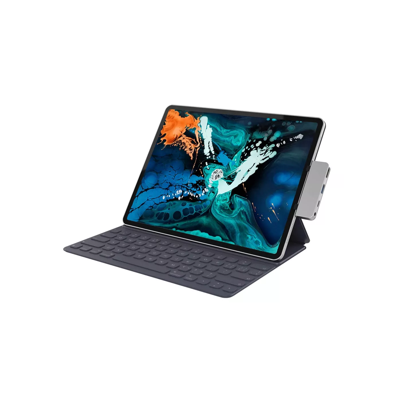 HyperDrive 4-in-1 60W USB-C Hub (HDMI/USB-A/3.5mm) for iPad Pro - Gray