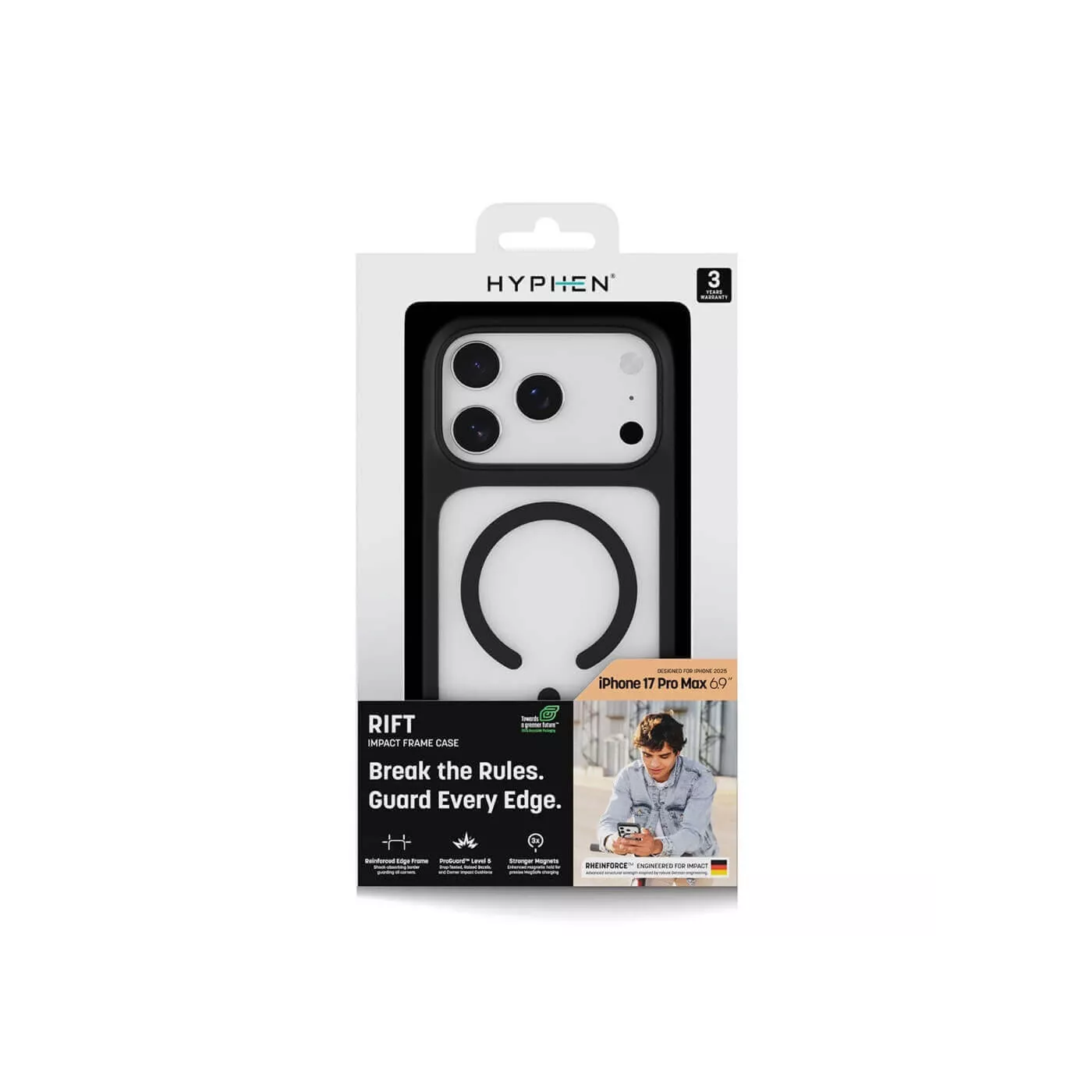 Hyphen Rift Impact MagSafe Frame Case for iPhone 17 Pro Max