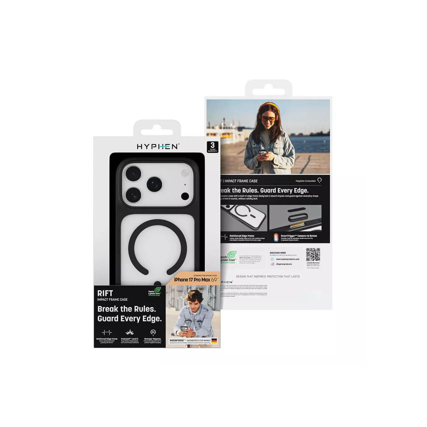 Hyphen Rift Impact MagSafe Frame Case for iPhone 17 Pro Max