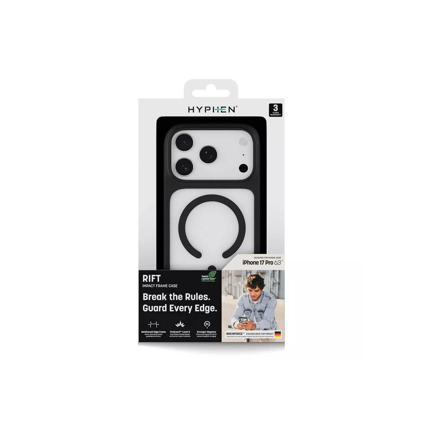 Hyphen Rift Impact MagSafe Frame Case for iPhone 17 Pro