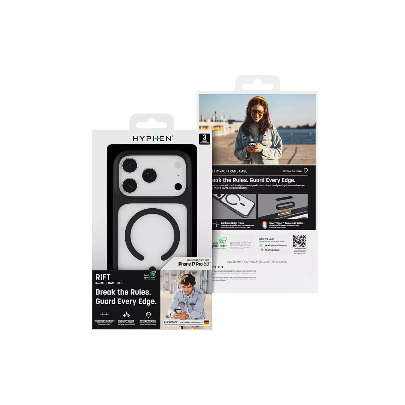 Hyphen Rift Impact MagSafe Frame Case for iPhone 17 Pro