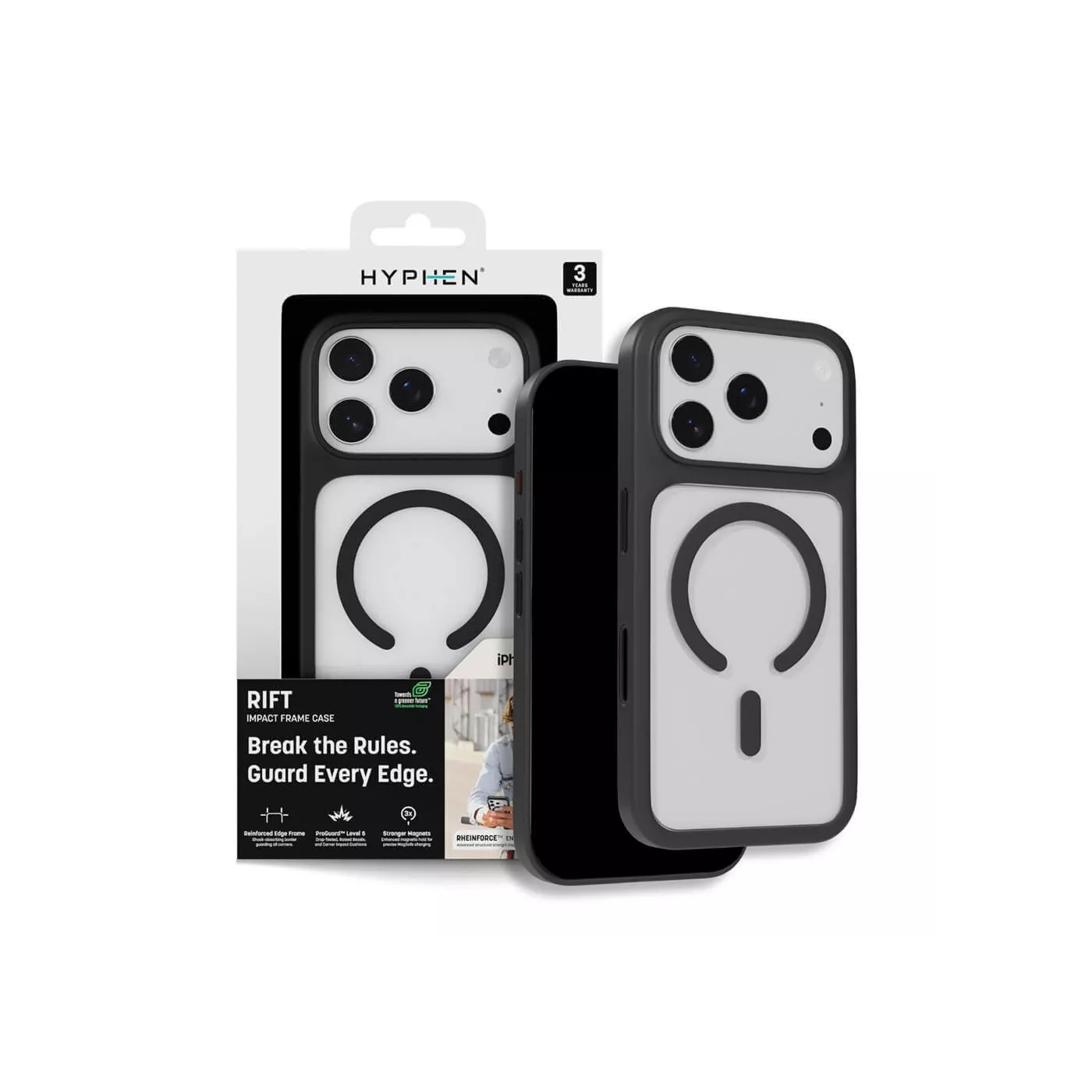 Hyphen Rift Impact MagSafe Frame Case for iPhone 17 Pro