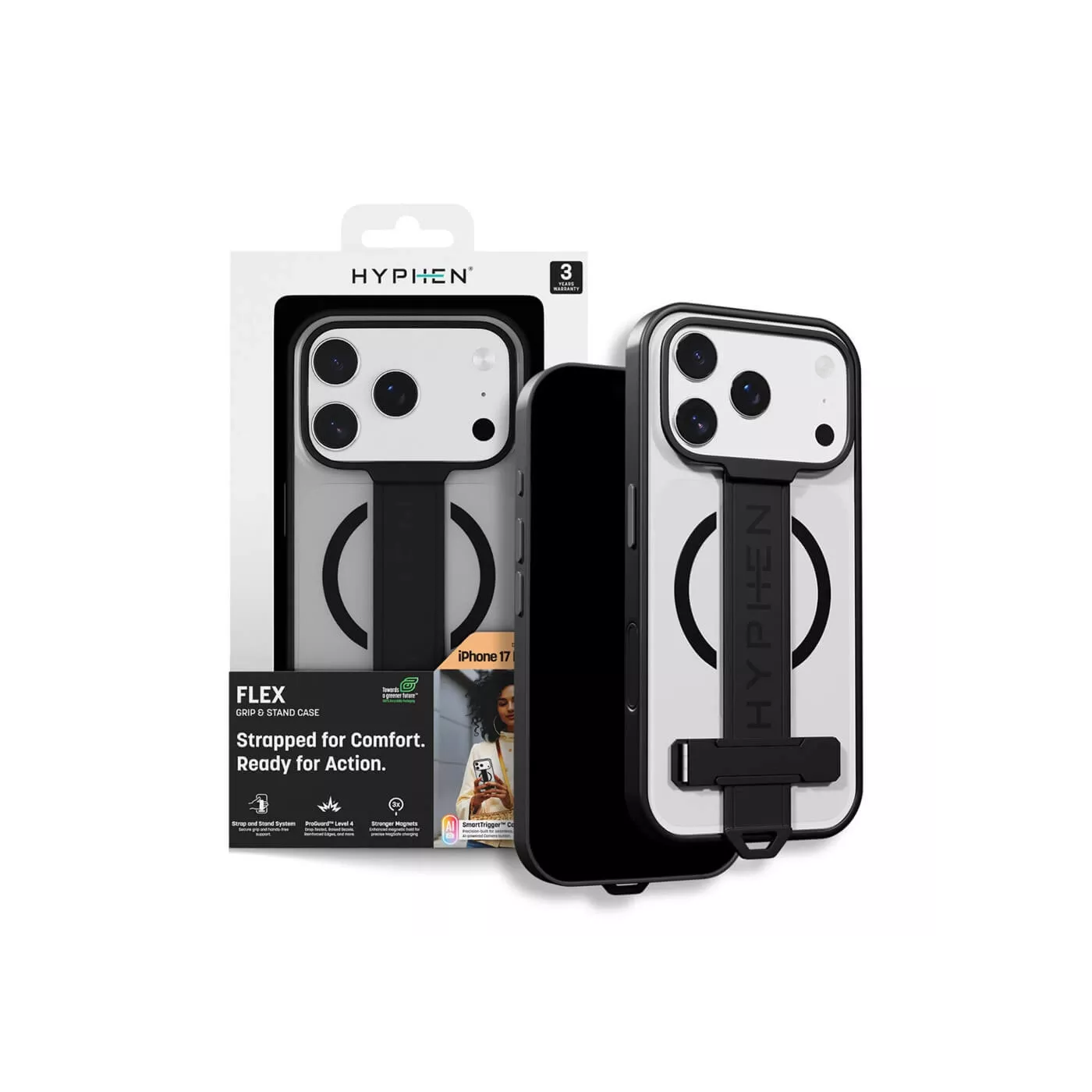 Hyphen Flex Grip & Stand MagSafe Case for iPhone 17 Pro Max