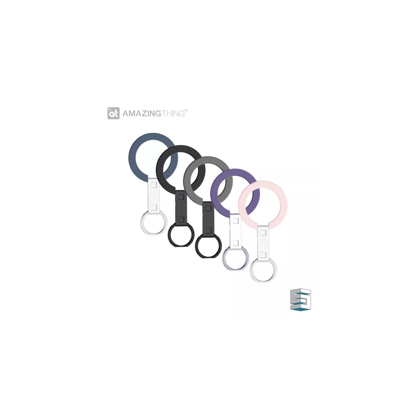AmazingThing Titan Magnetic Ring w/Stand - Navy Blue