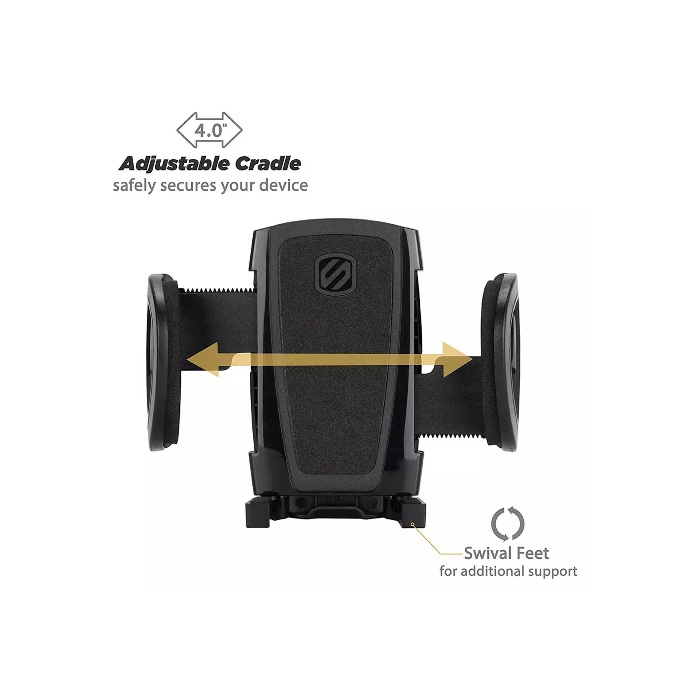 Scosche 4in1 Universal Window/Dash/Vent Car Mount - Black