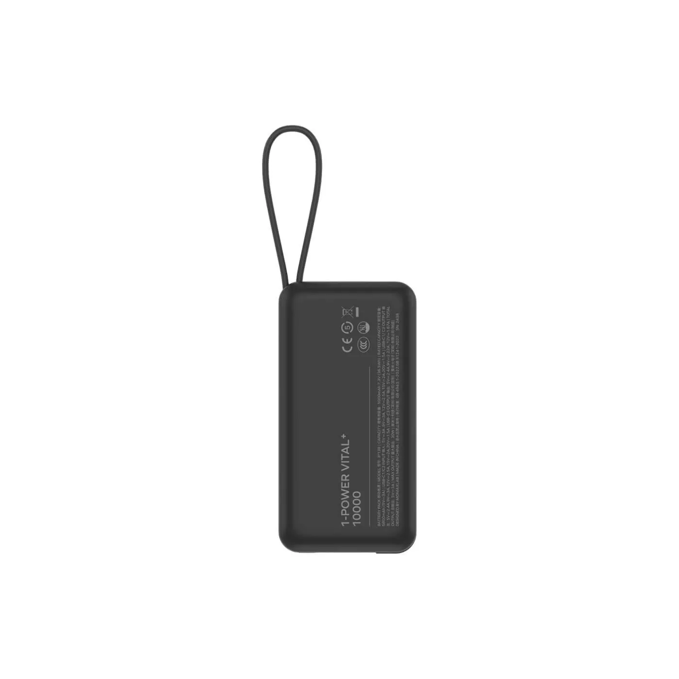 Momax 1-Power Vital 10K Built-in USB-C Cable Power Bank