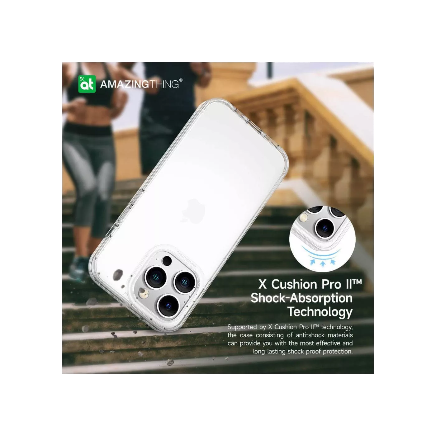 AmazingThing iPhone 14 Plus Minimal Drop Proof Case - Clear