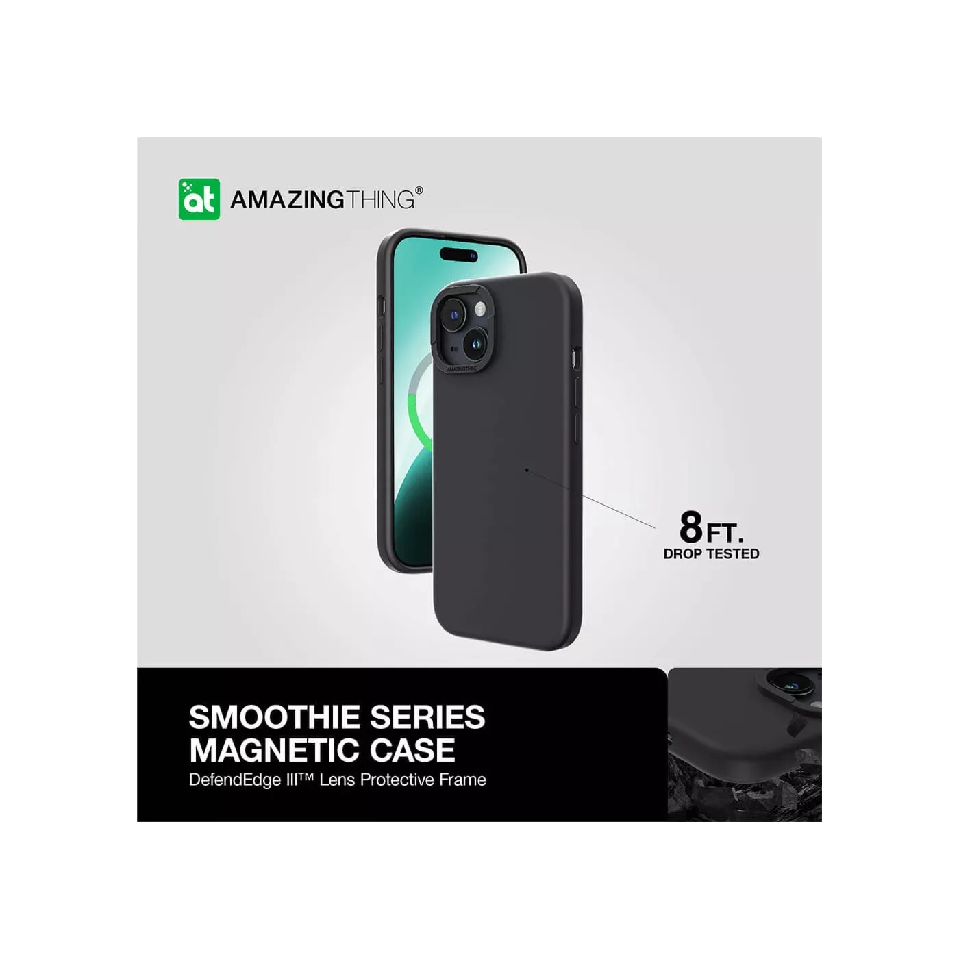 AmazingThing Smoothie iPhone 15 Plus MagSafe Case - New Black
