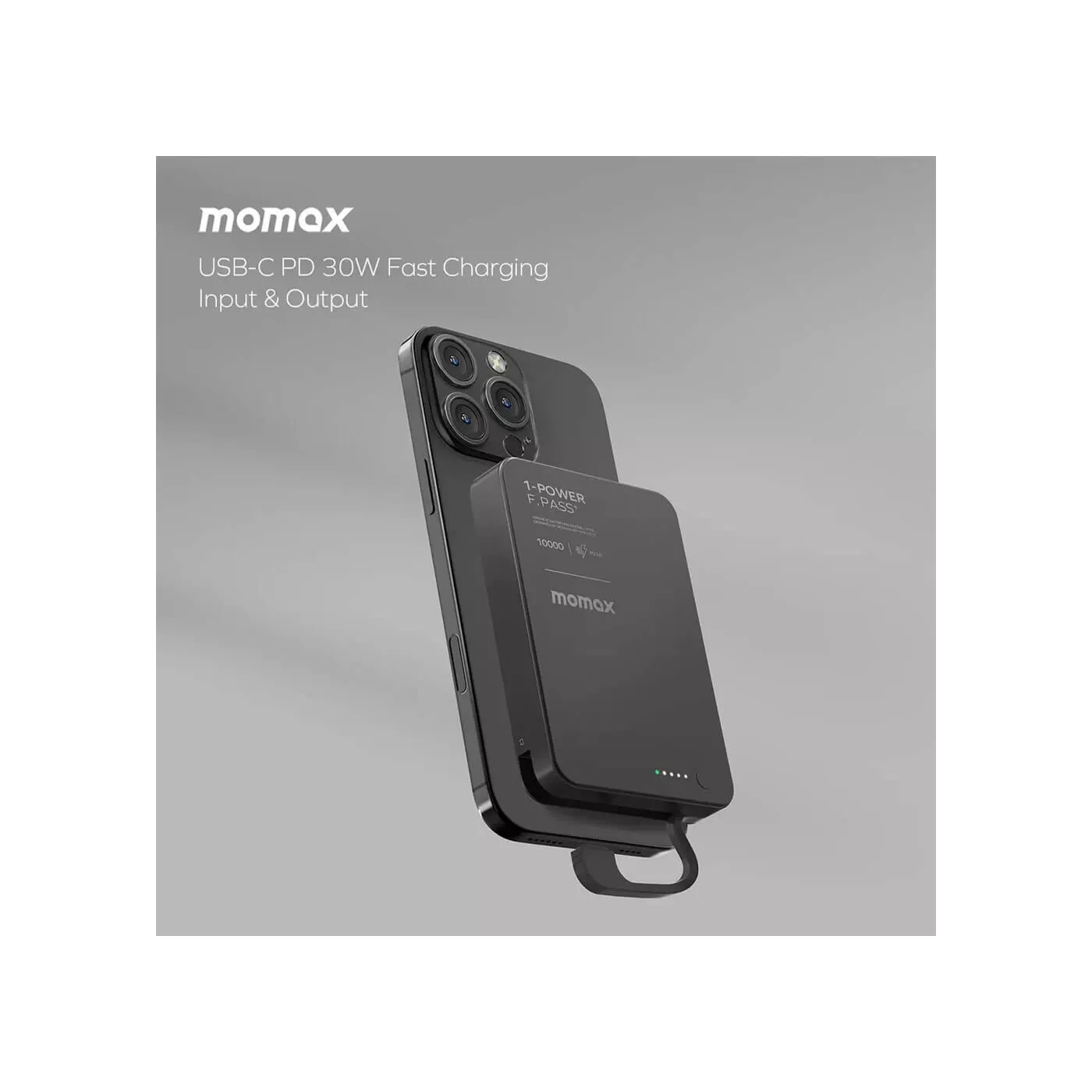 Momax 1-Power 10K Built-in Cable Power Bank