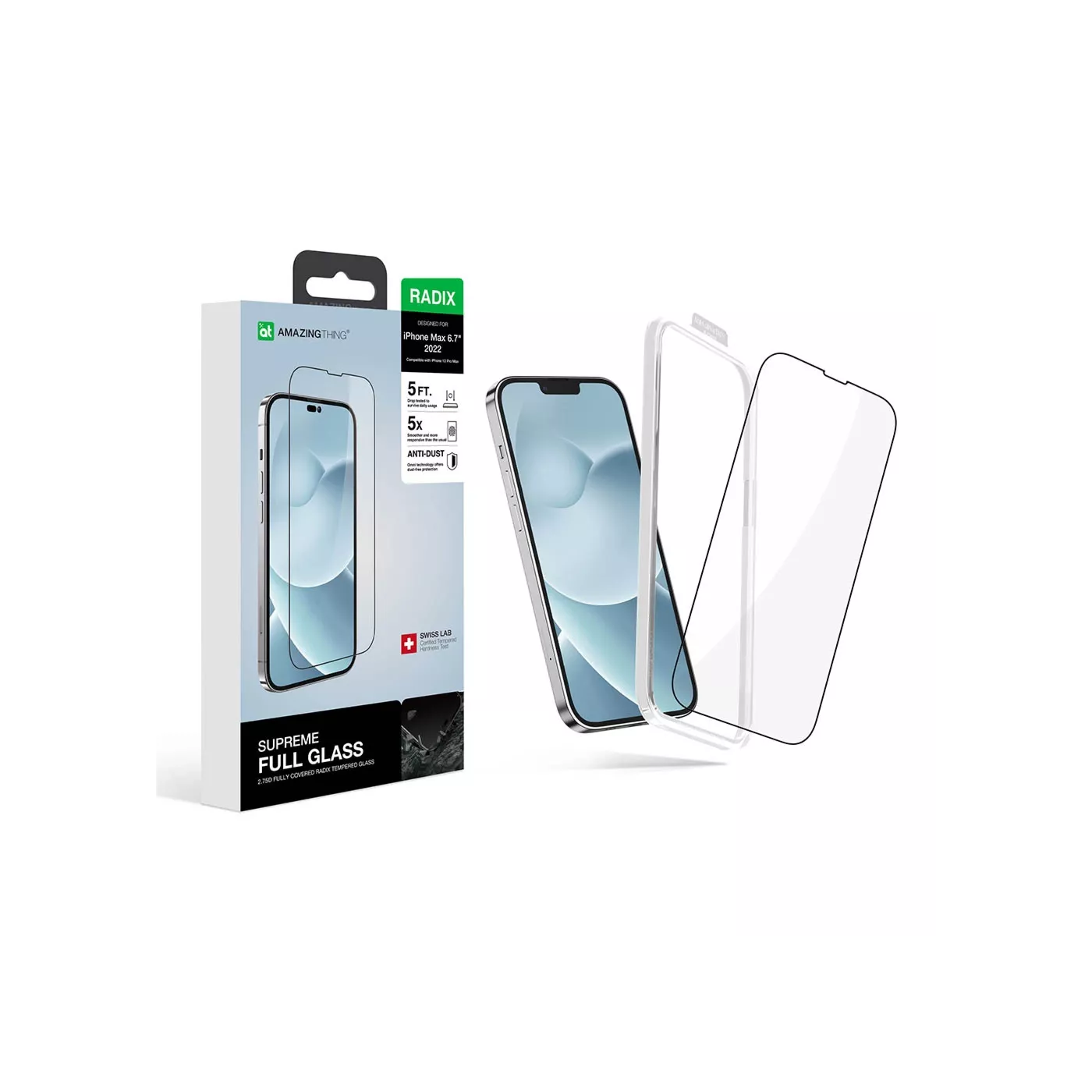 AmazingThing iPhone 14 Plus Full Cover Radix Screen Protector - Clear