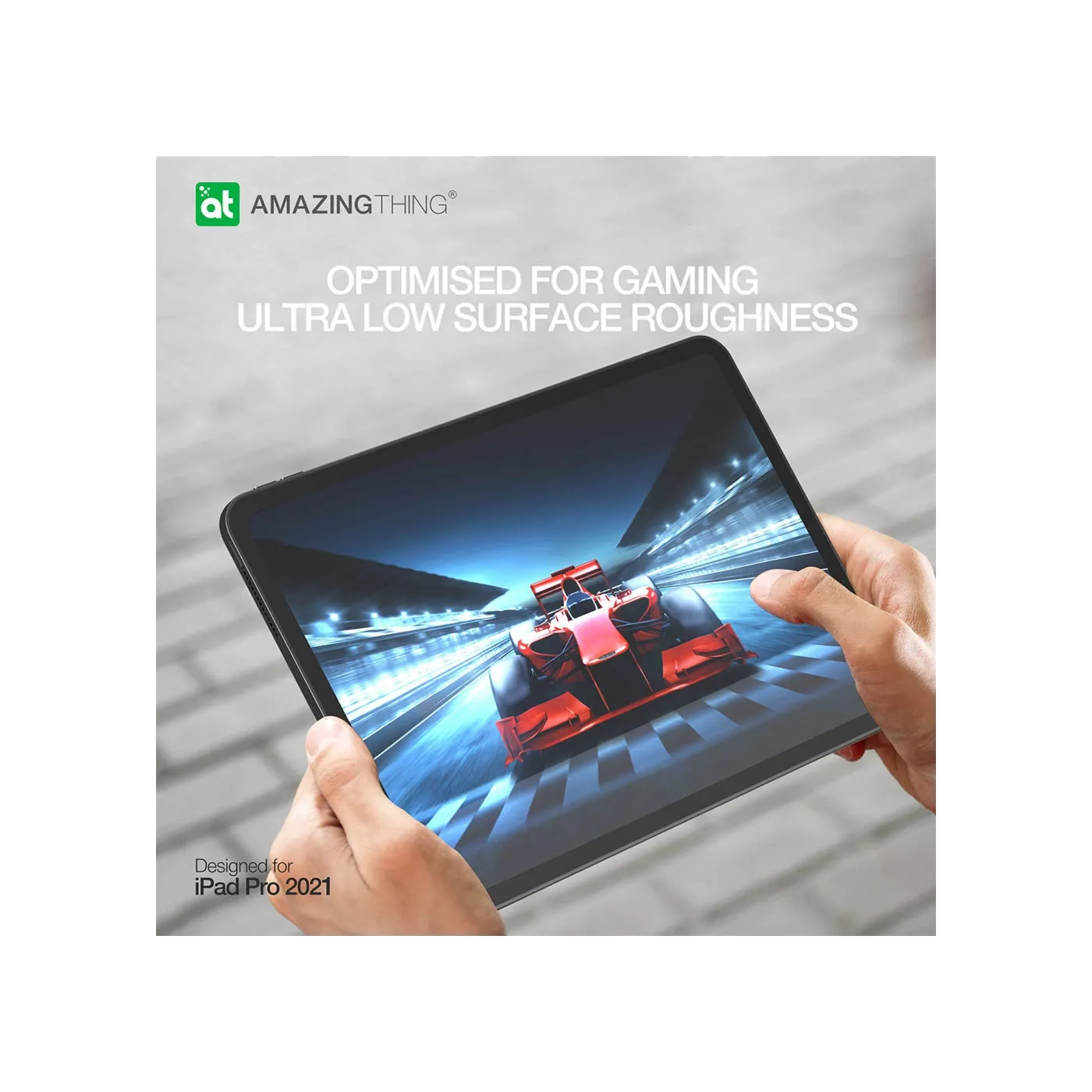 لاصقة حماية شاشة زجاج مقوى AT متوافق مع iPad Pro 12.9" 2021 - غير لامع