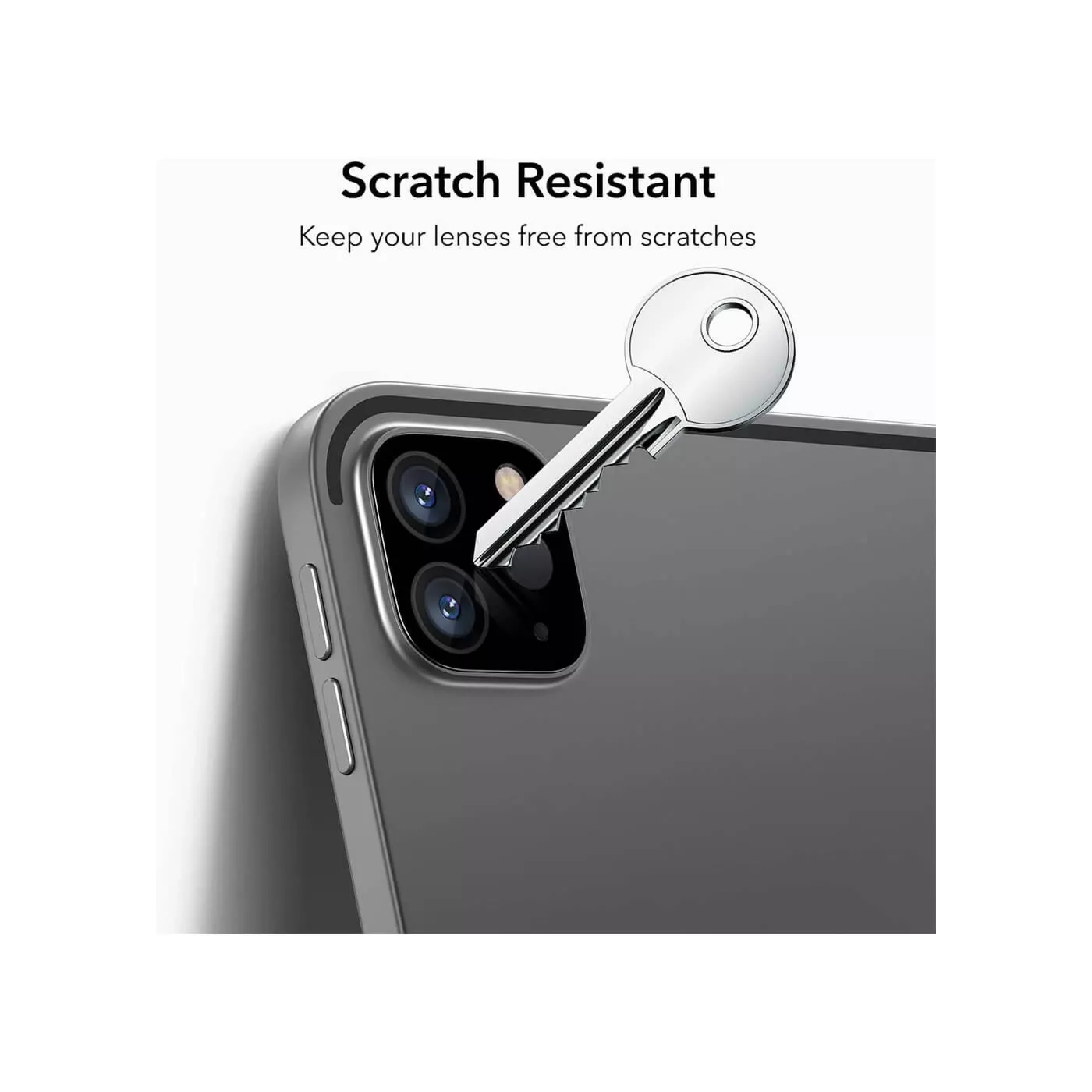 غطاء لحماية عدسات الكاميرا، زجاجي الومنيوم من Amazing Things، متوافق مع iPad Pro 11/12.9 - أسود