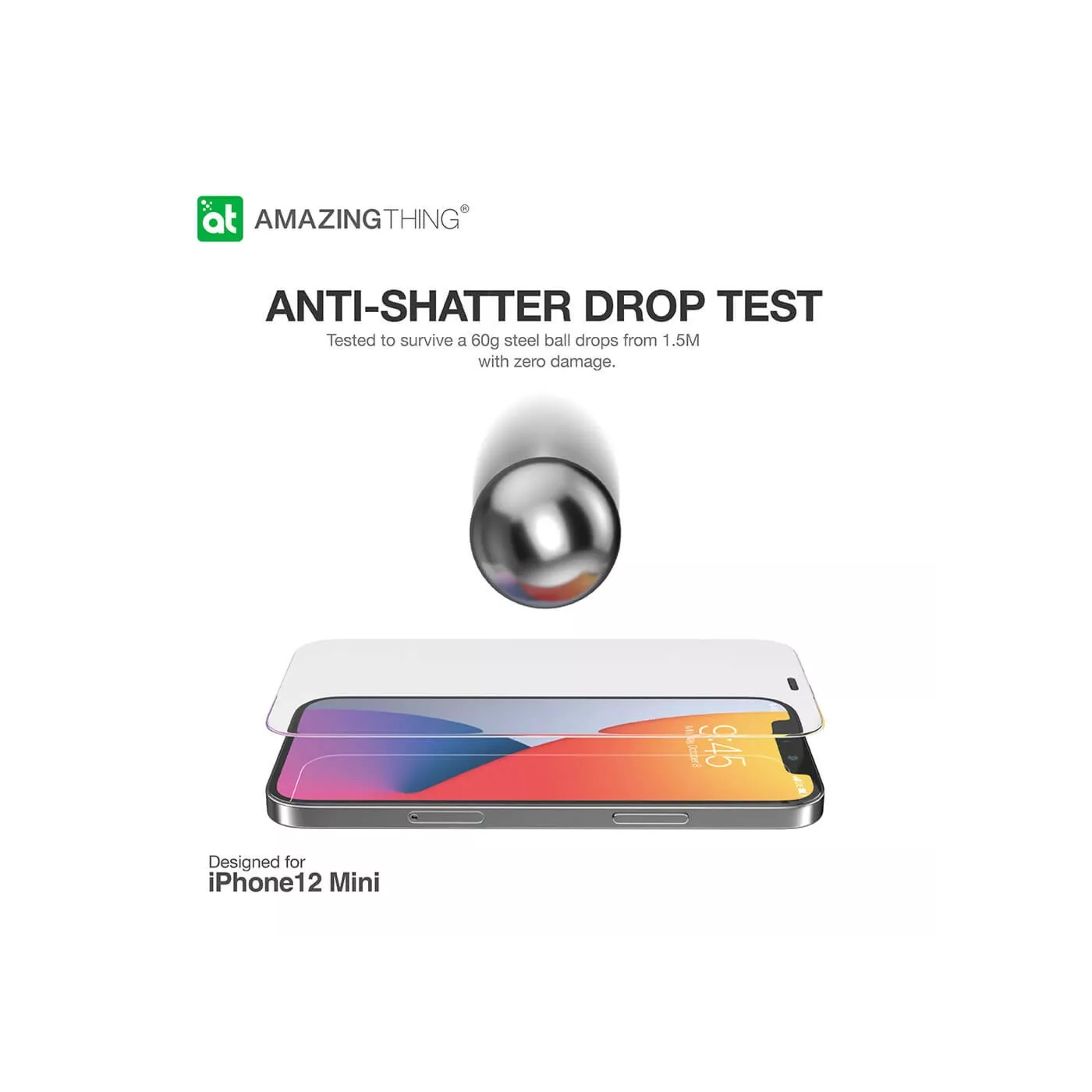 AmazingThing iPhone 12 Mini SkyView Screen Protector Clear