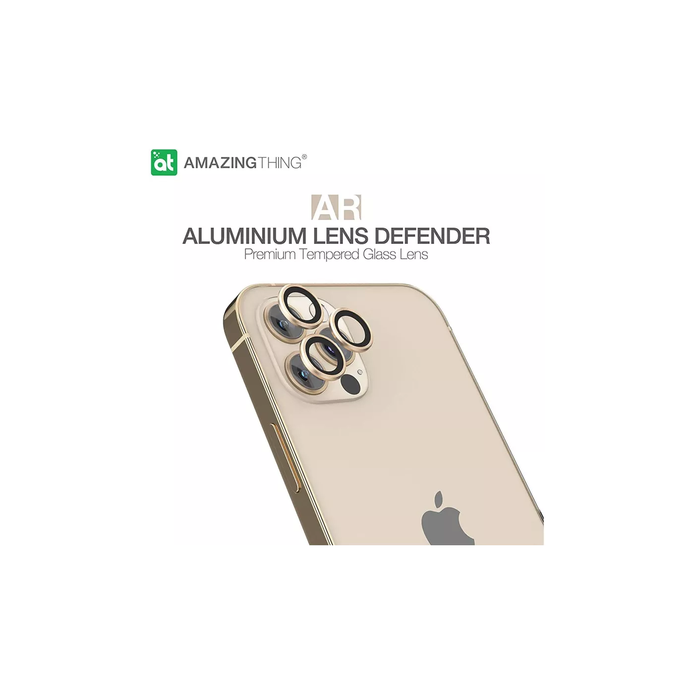 AmazingThing Defender Lens Protector for iPhone 12 Pro - Gold