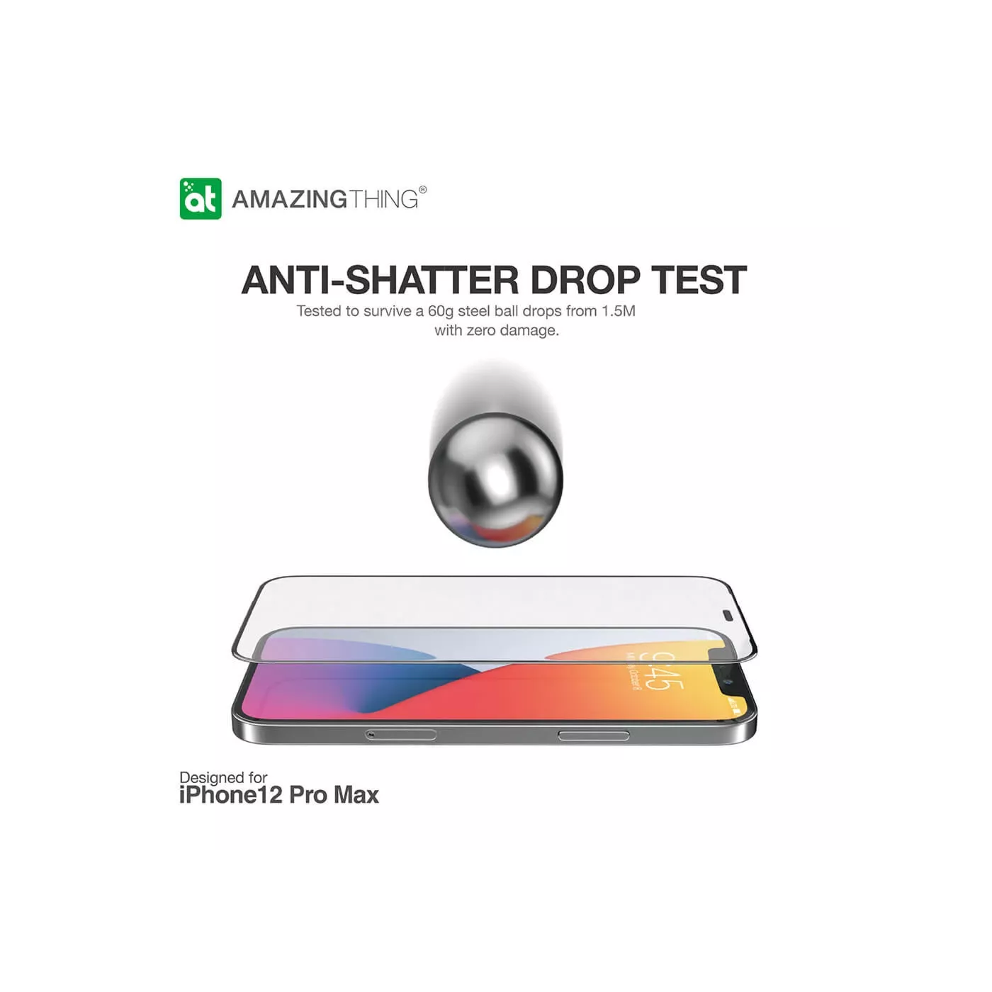 AmazingThing iPhone 12 Pro Max 2.75D Glass Screen Protecto