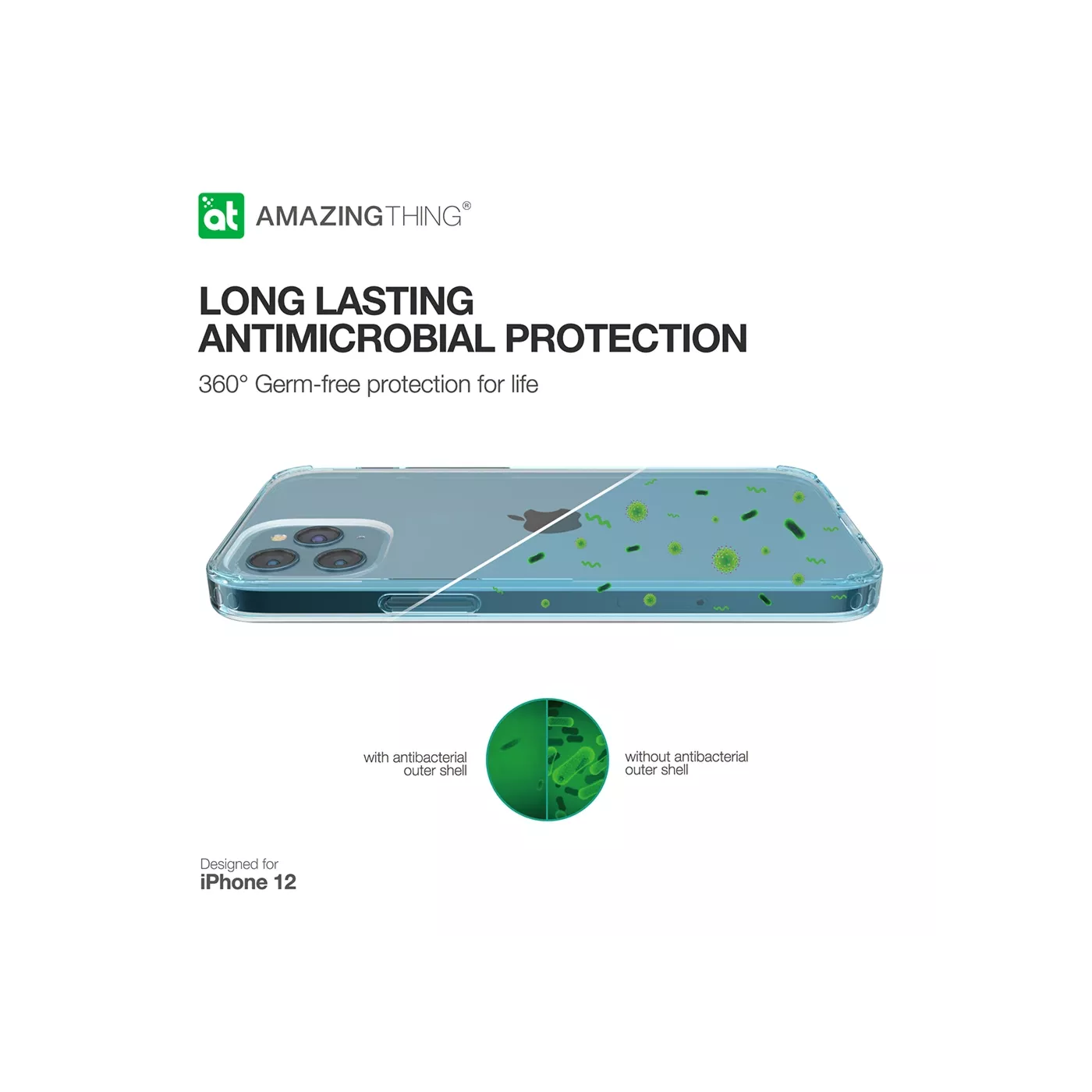 AmazingThing Anti-Microbial Case for iPhone 12 mini
