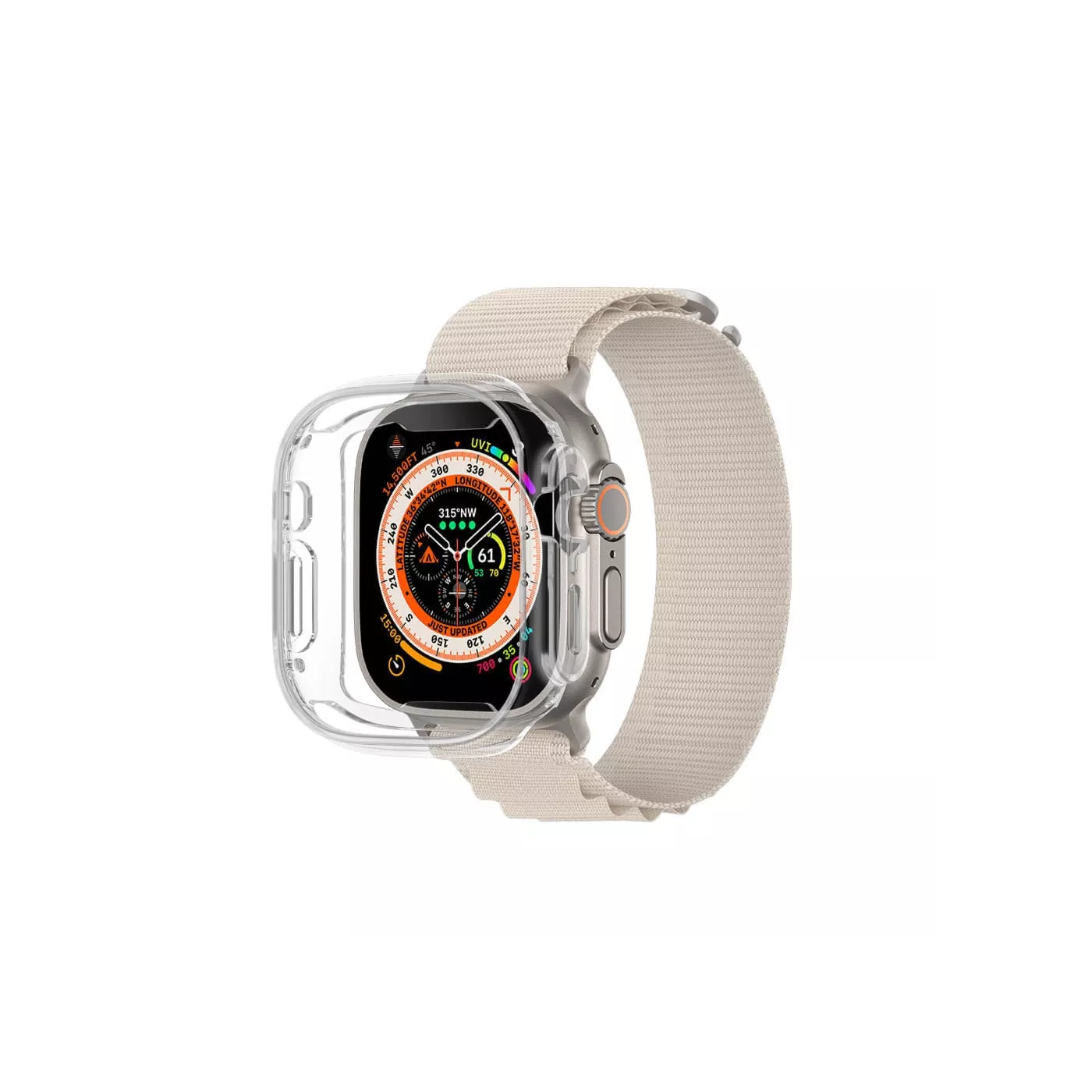 غطاء حماية لساعة Apple Ultra Minimal من AmzingThing - شفاف