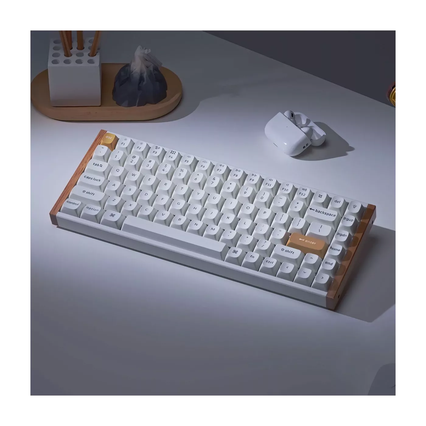 Keychron K2 HE Swappable RGB Nebula Switch Keyboard - White