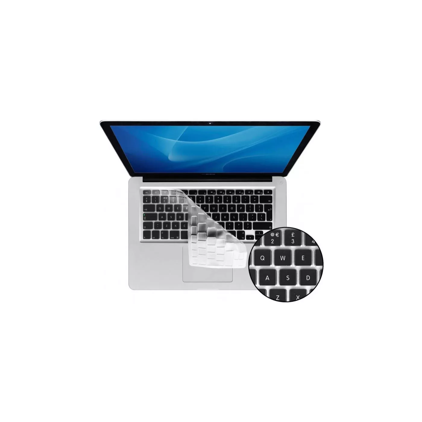 غلاف حماية KB للوحة المفاتيح Macbook Air - شفاف