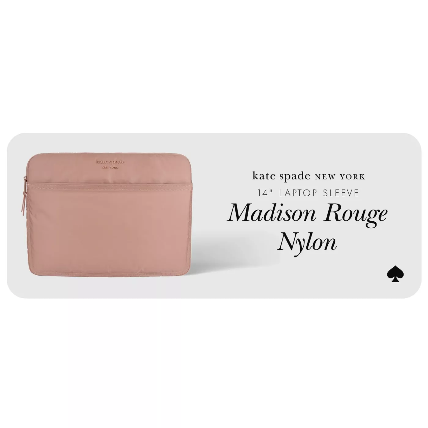 Kate Spade MacBook 14-inch Puffer Sleeve -Madison Rouge Nylon