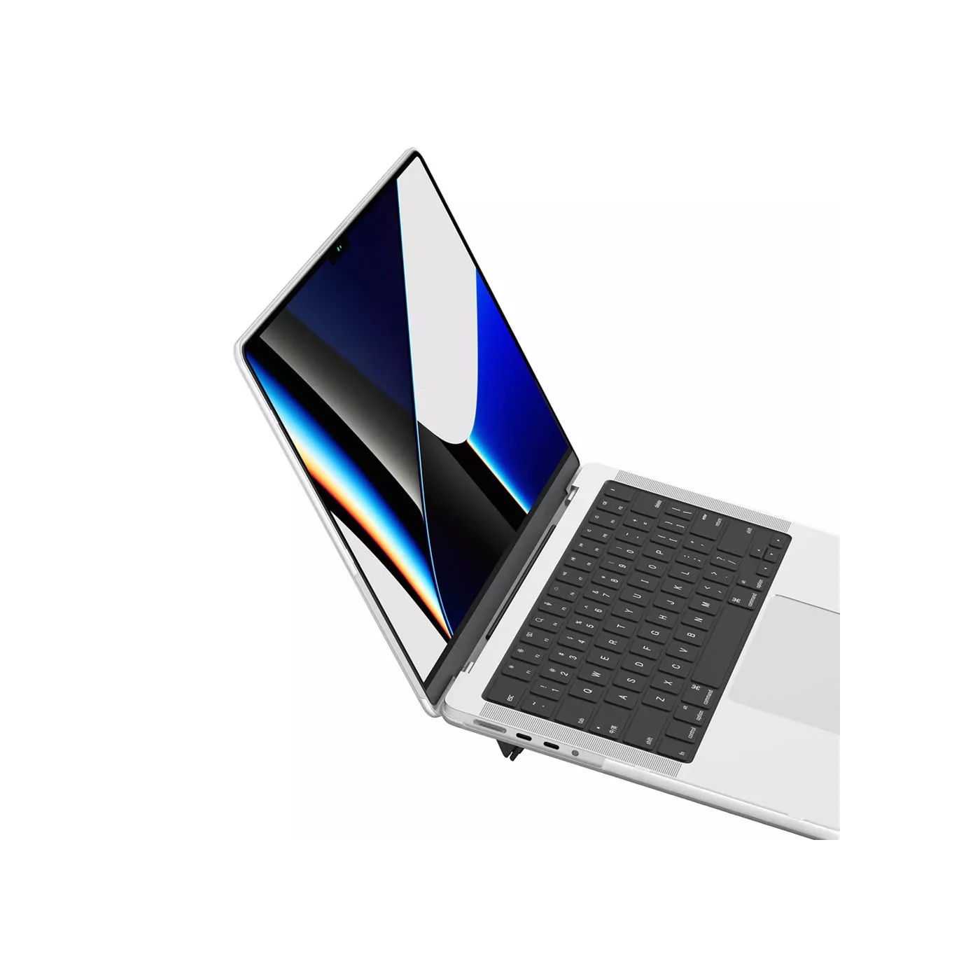 غطاء حماية اميزينغ ثينج Marsix Pro مع حامل مغناطيسي لجهاز ‏MacBook Pro مقاس 14 إنش - زهري