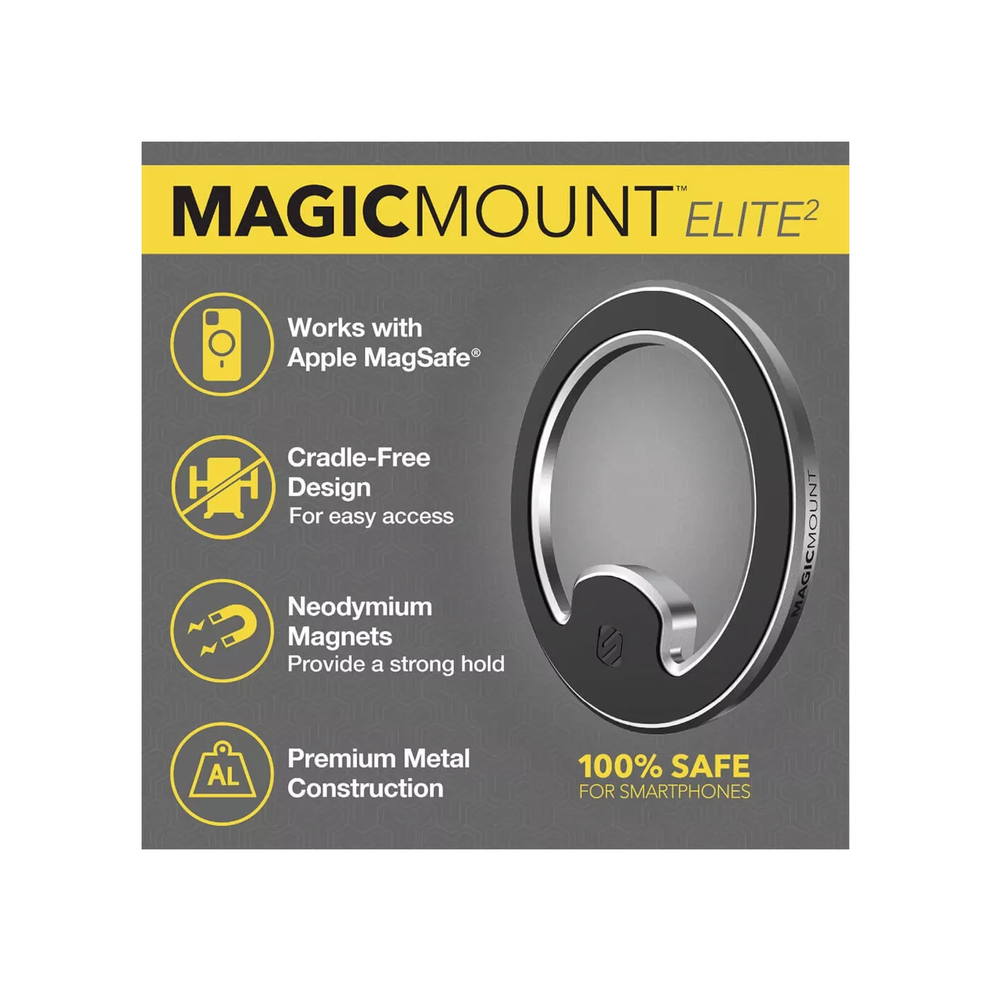 Scosche Elite 2 MagSafe Vent Car Mount - Silver