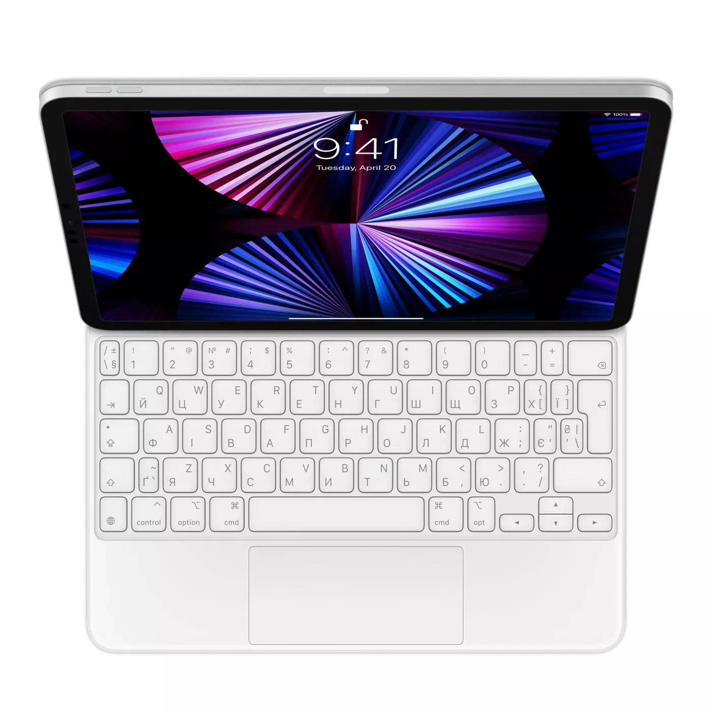 Magic Keyboard for iPad Pro 11-inch (3rd Gen) - Arabic - White