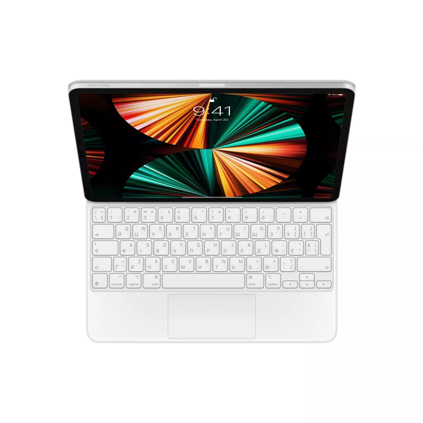 Magic Keyboard for iPad Pro 12.9-inch (5th Gen) - Arabic - White