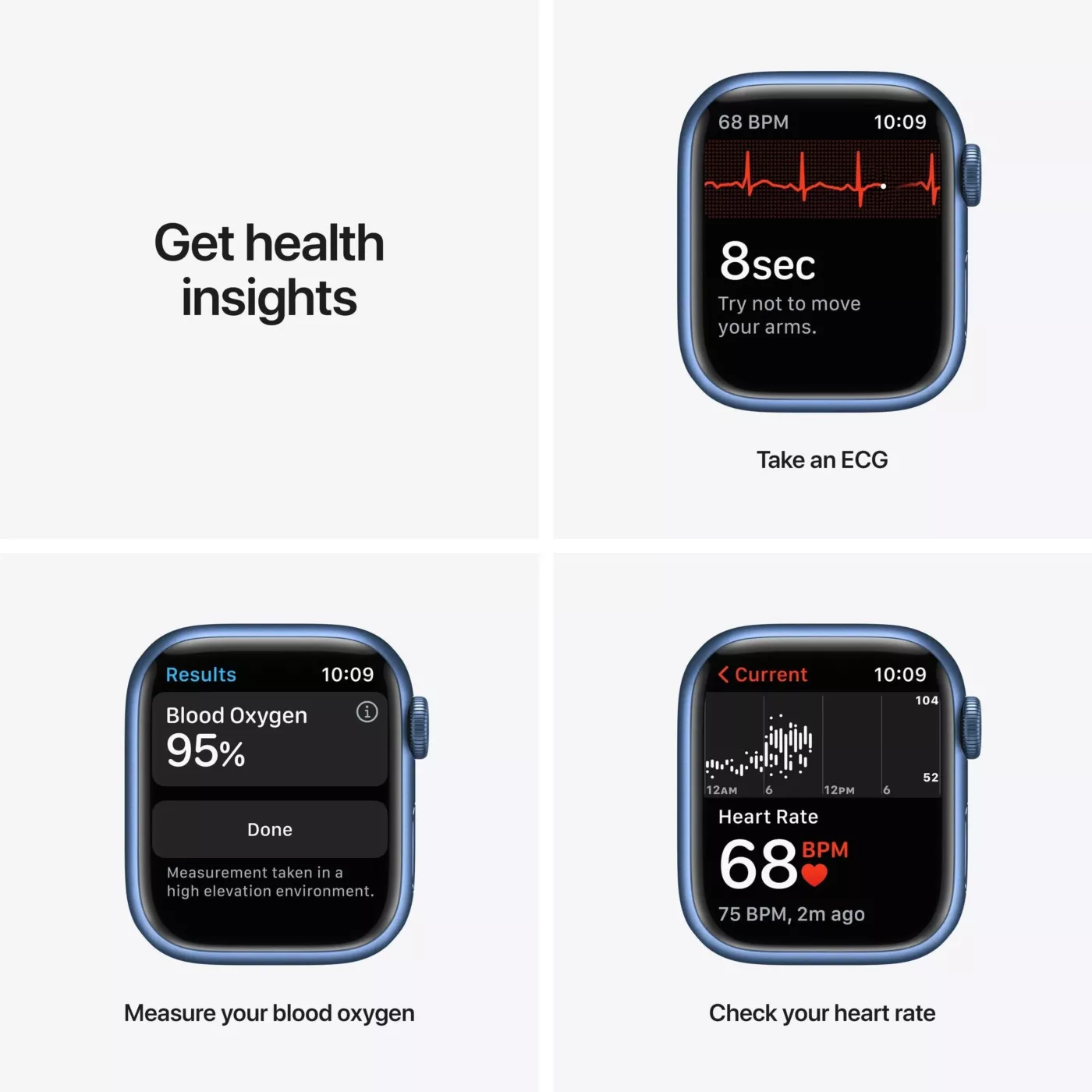 Apple Watch Series 7 GPS 41mm Blue Aluminium Case with Abyss Blue Sport Band
