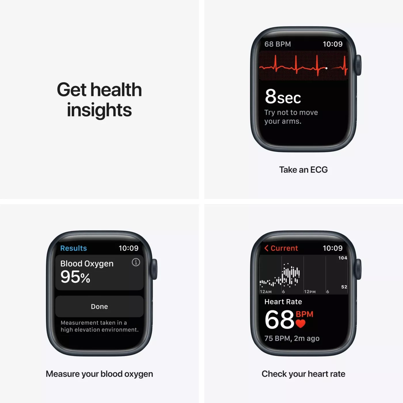 Apple Watch Nike Series 7 GPS 45mm Midnight Aluminium Case with Anthracite/Black Nike Sport Band