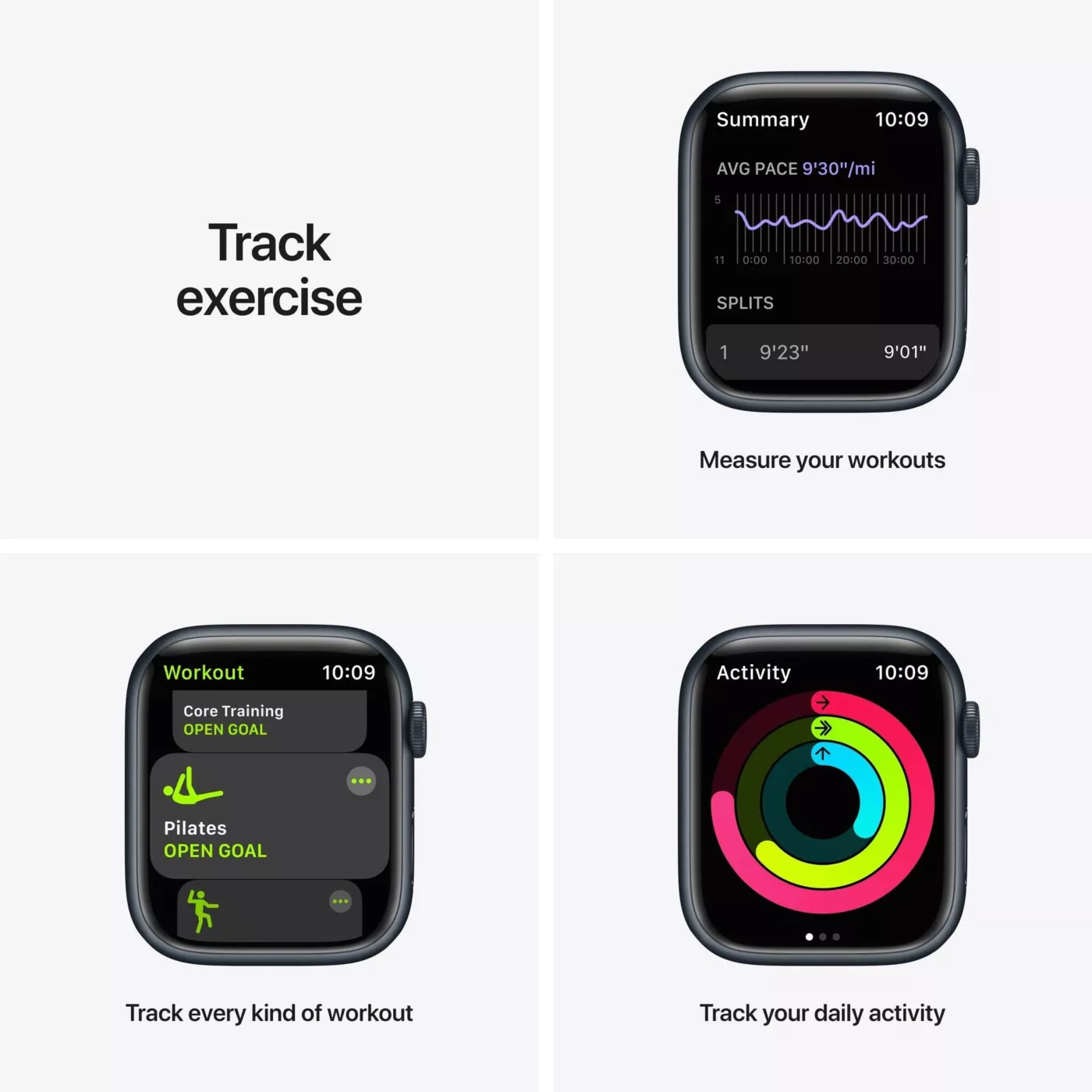 Apple Watch Nike Series 7 GPS 45mm Midnight Aluminium Case with Anthracite/Black Nike Sport Band