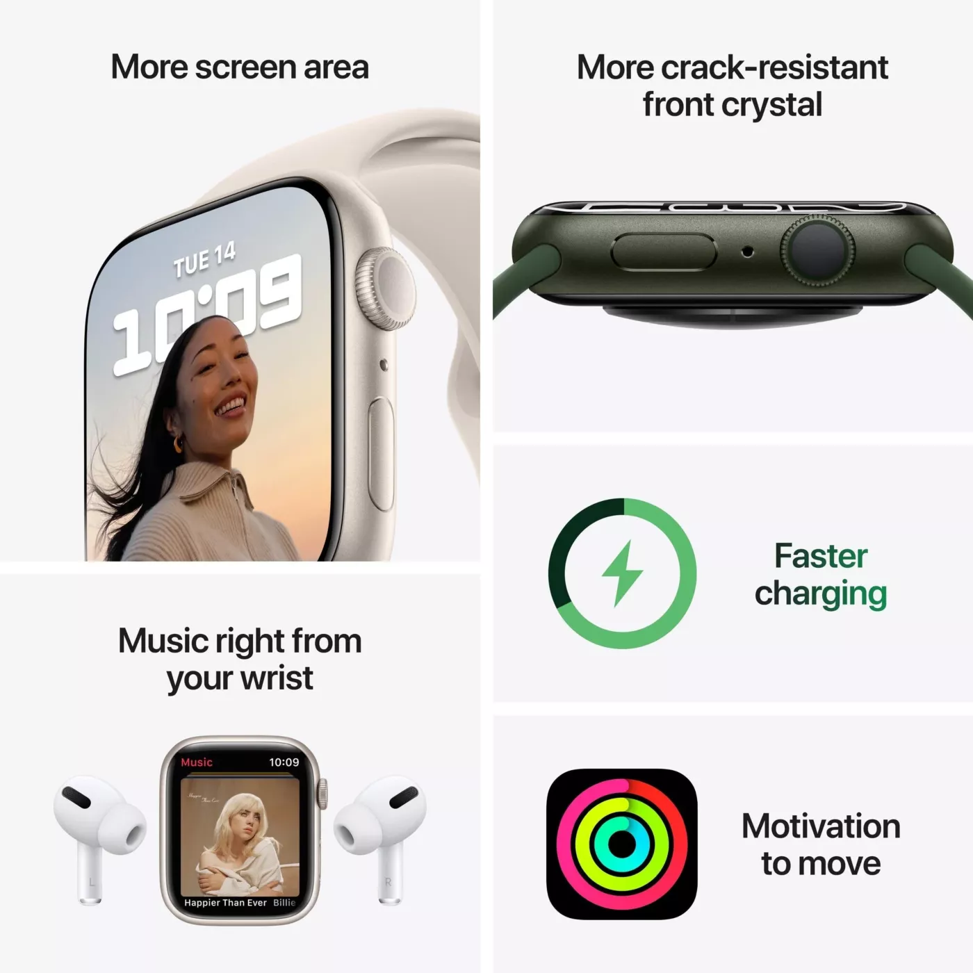 Apple Watch Nike Series 7 GPS 45mm Midnight Aluminium Case with Anthracite/Black Nike Sport Band