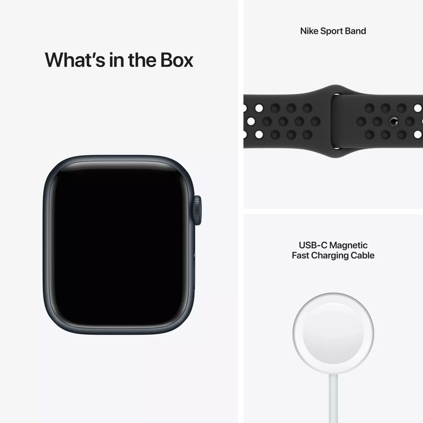 Apple Watch Nike Series 7 GPS 45mm Midnight Aluminium Case with Anthracite/Black Nike Sport Band