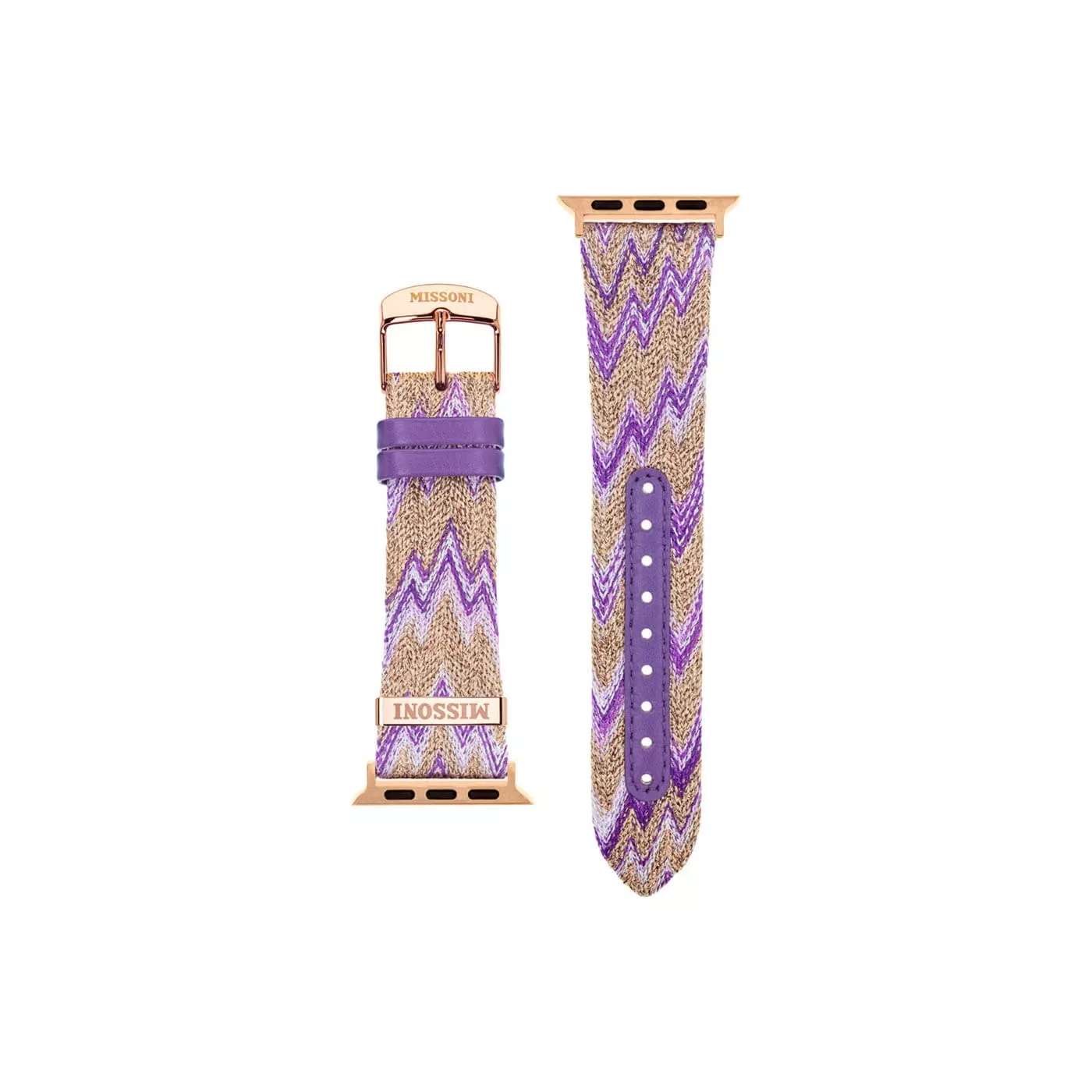 Missoni Zigzag Fabric Ardillon Apple Watch 38-41mm Strap GL - Multicol