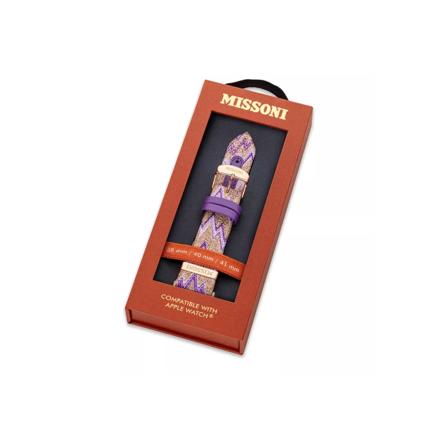 Missoni Zigzag Fabric Ardillon Apple Watch 38-41mm Strap GL - Multicol