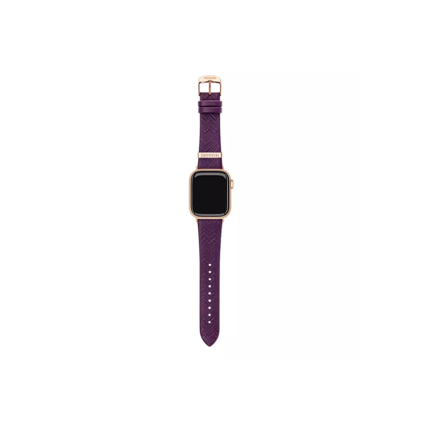 Missoni Zigzag Leather with Rose Gold Logo Apple Watch 38-41mm Strap