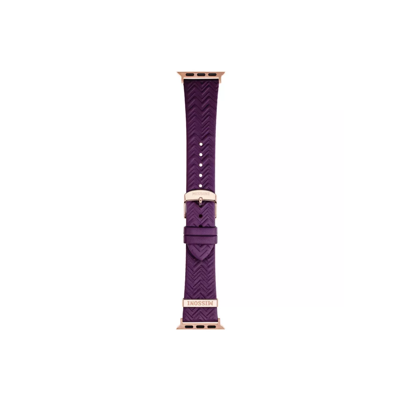 Missoni Zigzag Leather with Rose Gold Logo Apple Watch 38-41mm Strap