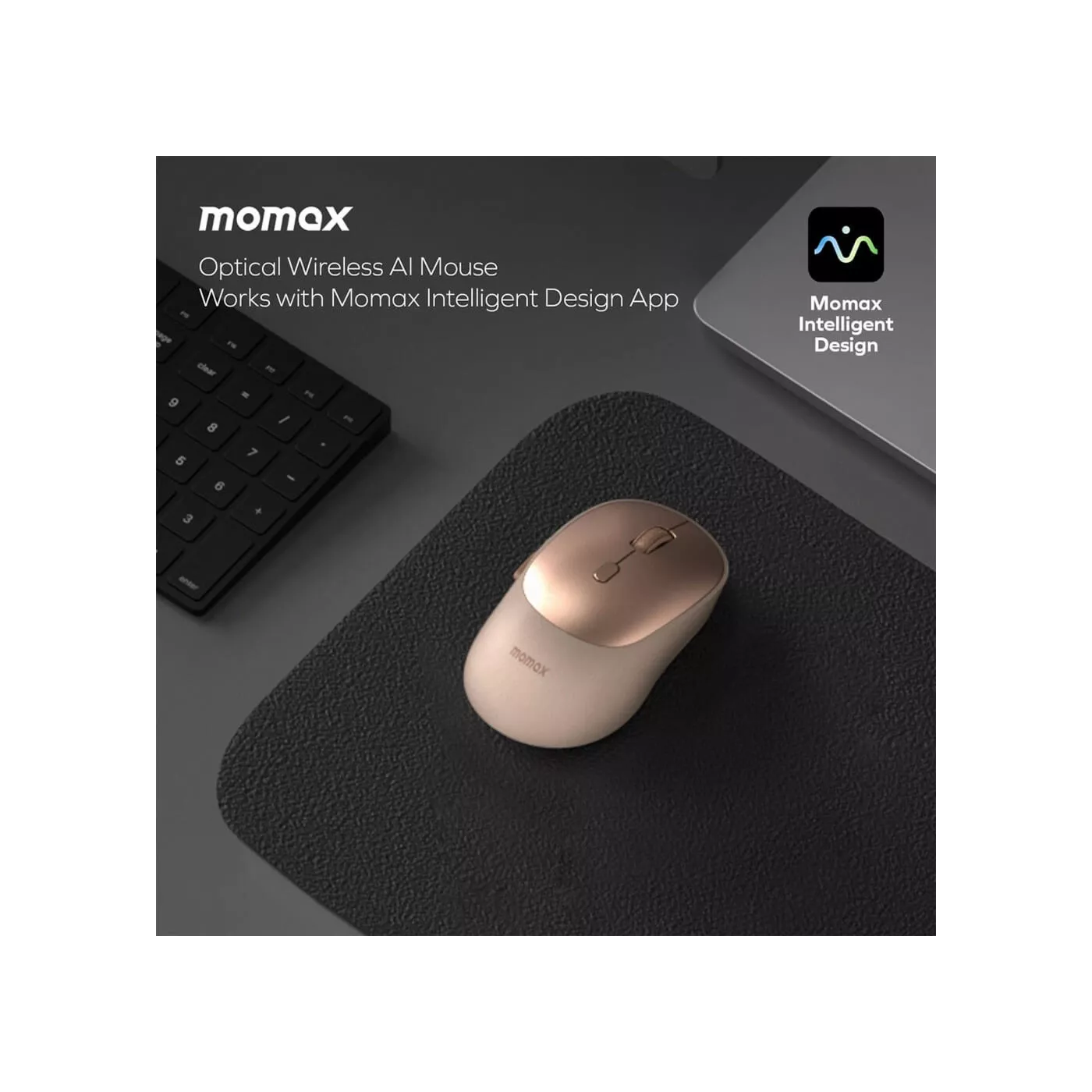 Momax 1-Folio AI Mouse - Desert Titanium