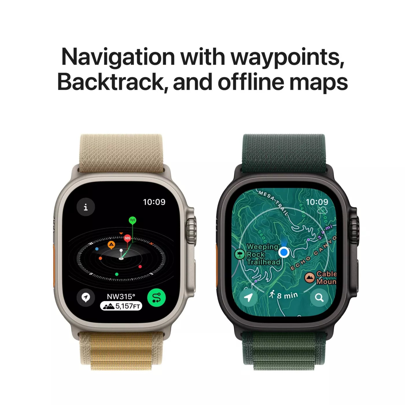 Apple Watch Ultra 2 GPS + Cellular 49mm Natural Titanium Case with Navy Ocean Band