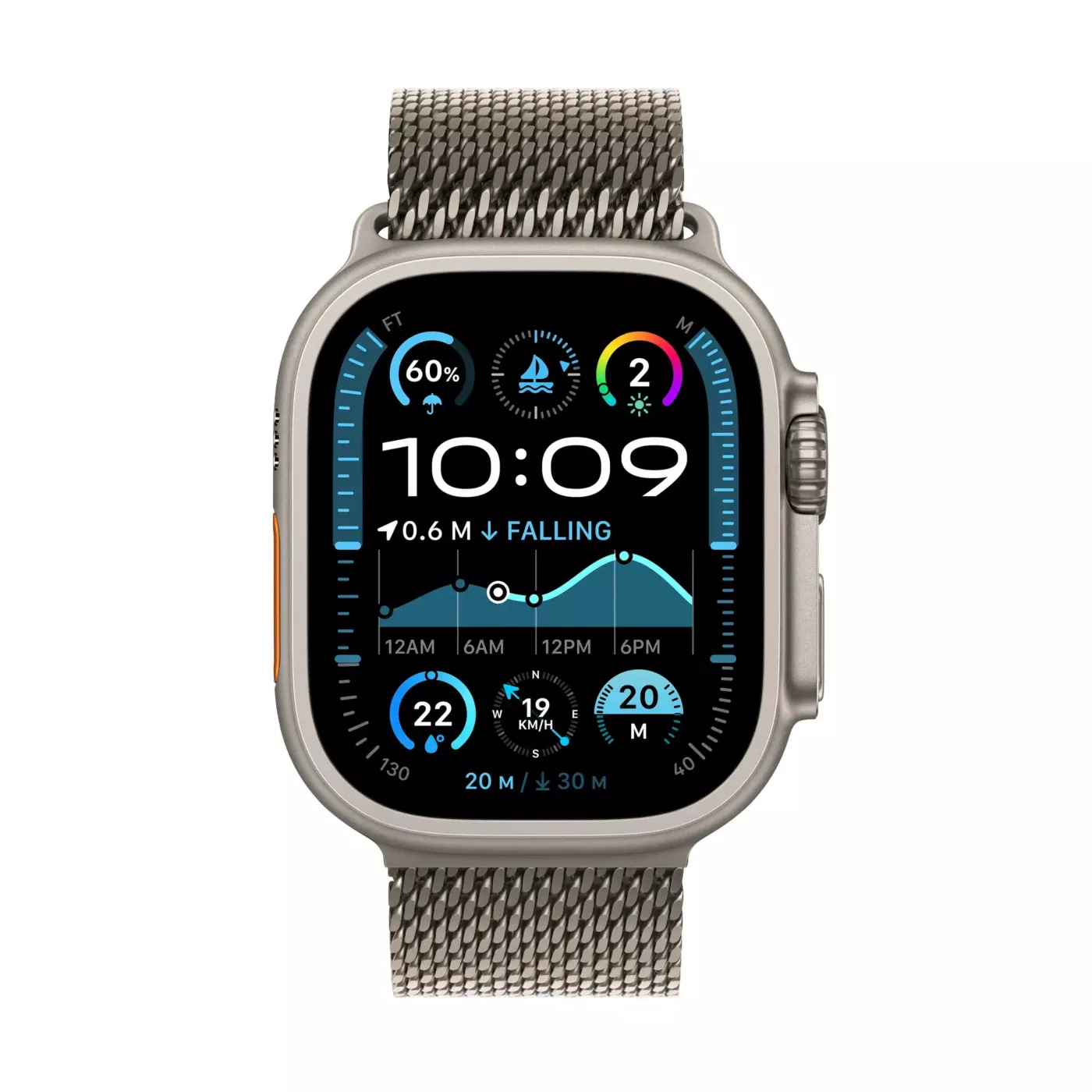 Apple Watch Ultra 2 with Milanese Loop