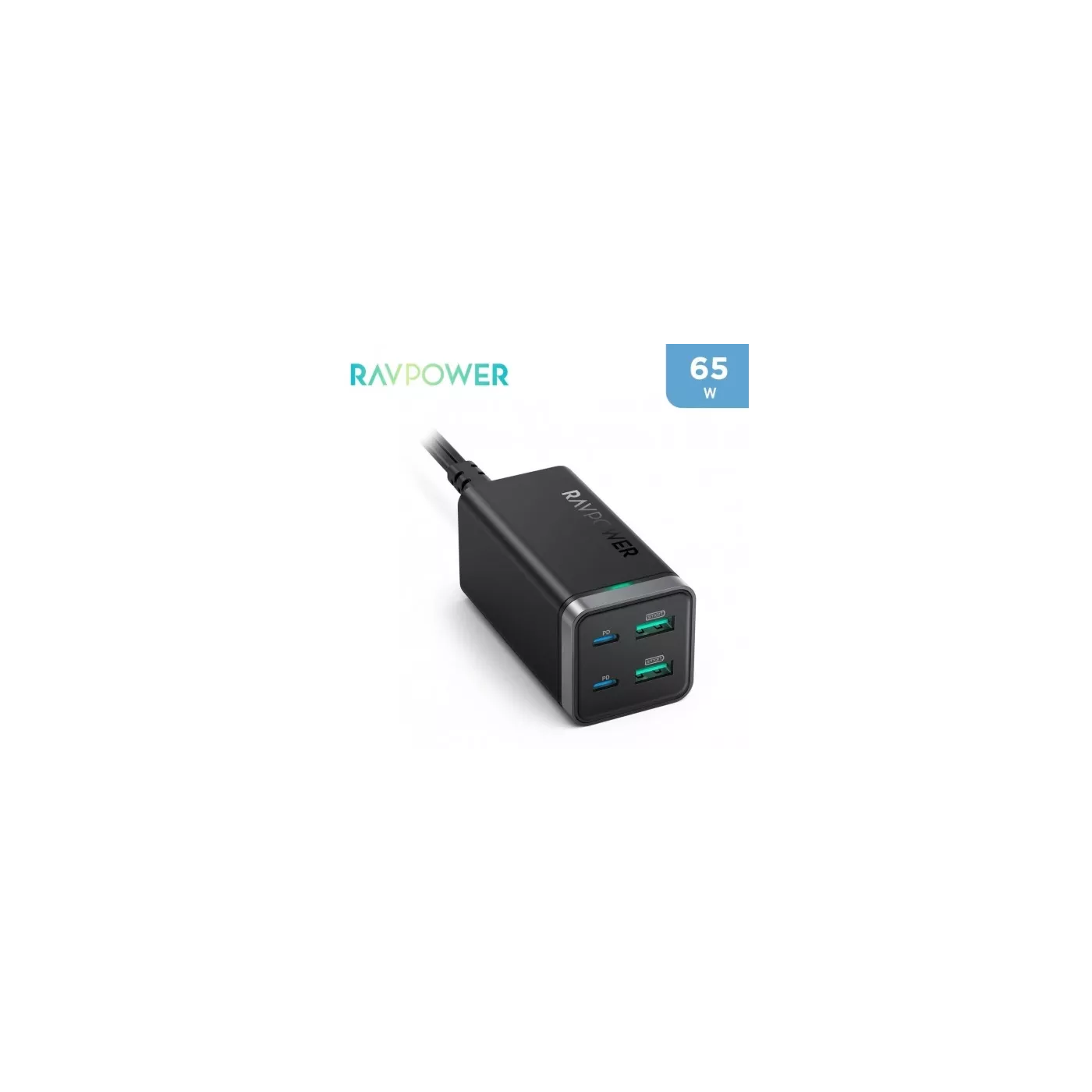 Ravpower Rp-PC136 PD Pioneer 65W 4 Port Charger - Black